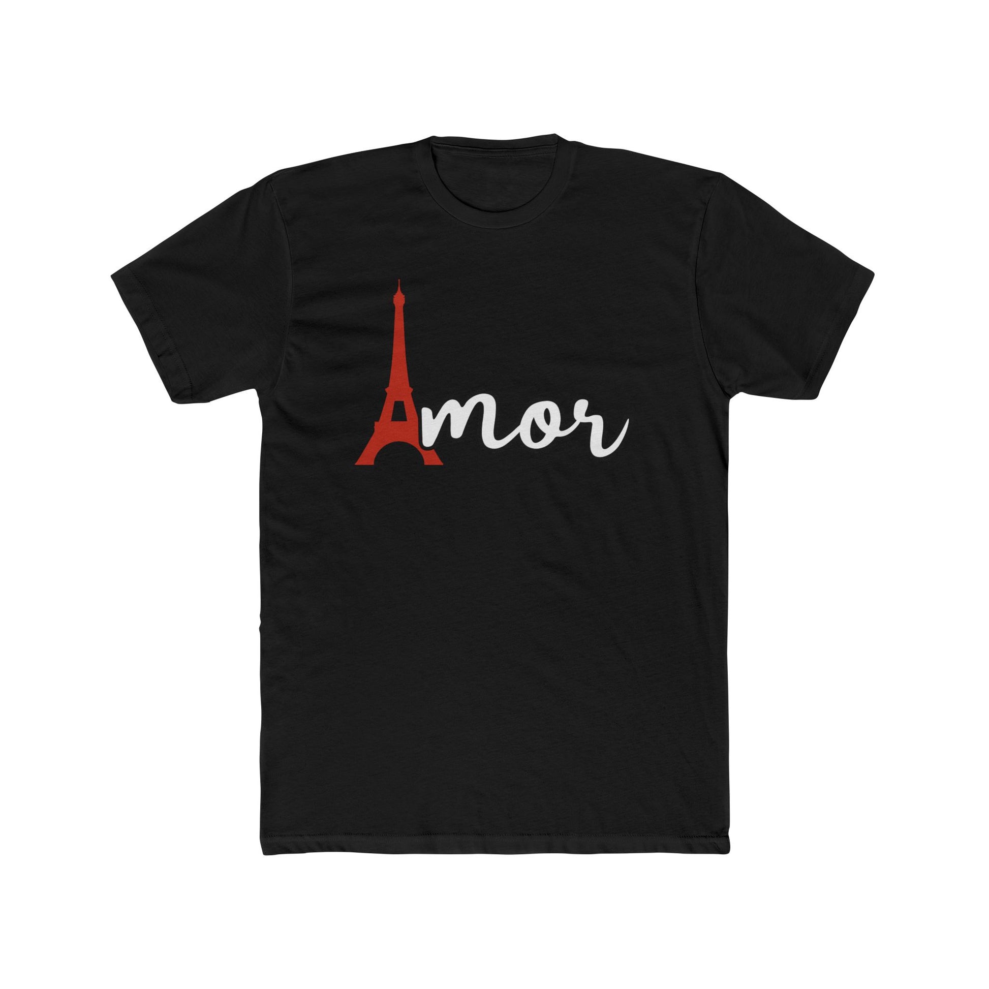 Amor Eiffel Tower Valentine Unisex Tee — Spanish/Latin Love Graphic for men and women