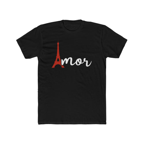 Amor Eiffel Tower Valentine Unisex Tee — Spanish/Latin Love Graphic for men and women