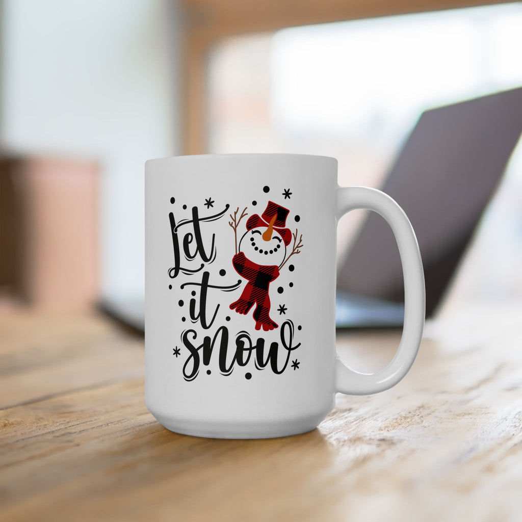 Mug - Let It Snow Snowman Ceramic Mug (11oz, 15oz)
