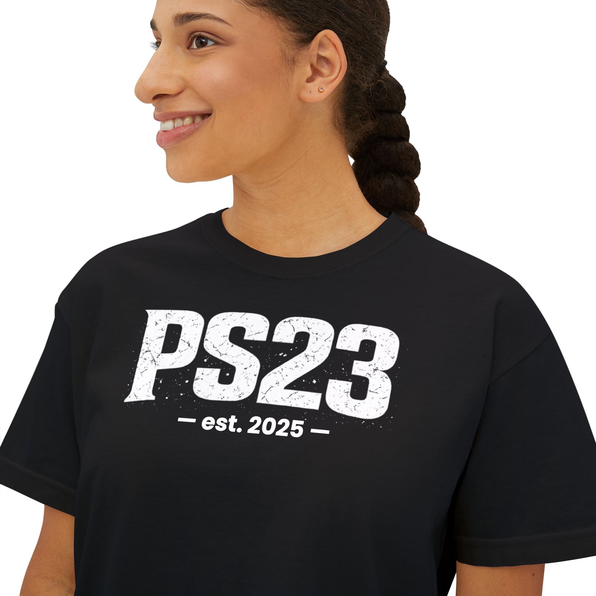 Psalm 23 Women's Boxy Tee — Inspirational Faith Graphic Shirt
