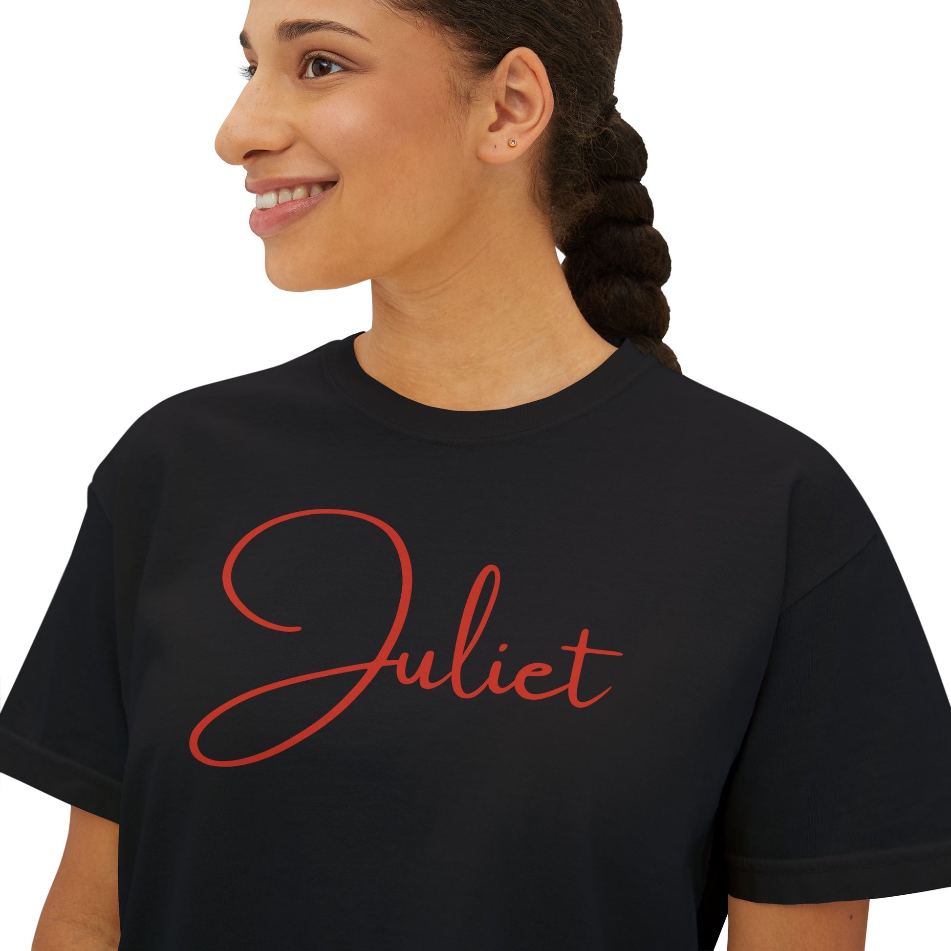Juliet Valentine Women's Boxy Tee — Cute Valentine's Day Graphic