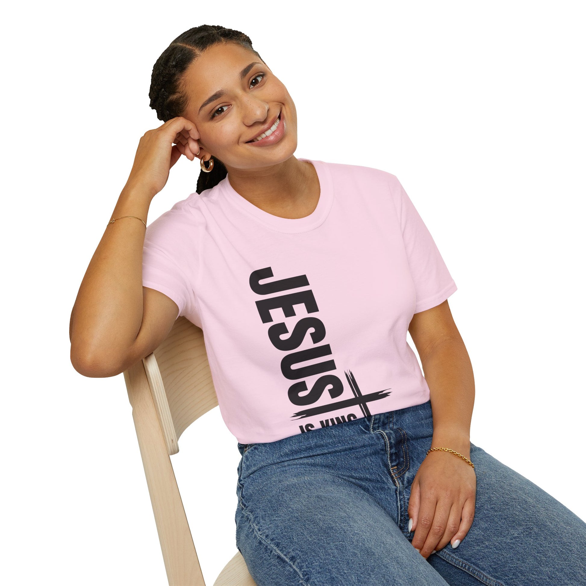 Christian Unisex T-Shirt - Jesus is King Faith-Based Tee for Believers