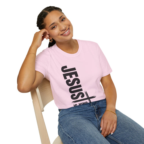 Christian Unisex T-Shirt - Jesus is King Faith-Based Tee for Believers