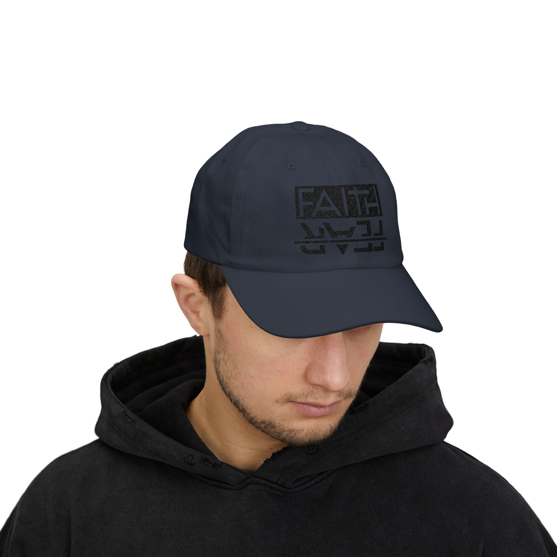 Faith over Fear Cap - Motivational Hat, Adjustable White Cap, Gift for Dad, Inspiring Gift Hat, Everyday Wear