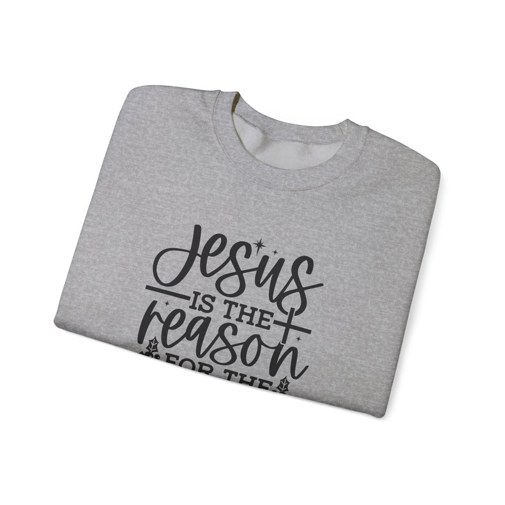 Jesus is the Reason for the Season, Christmas Crewneck Sweatshirt Fabric Knit Long Sleeve Winter Casual Soft Medium Length Hoodie for Men and Women