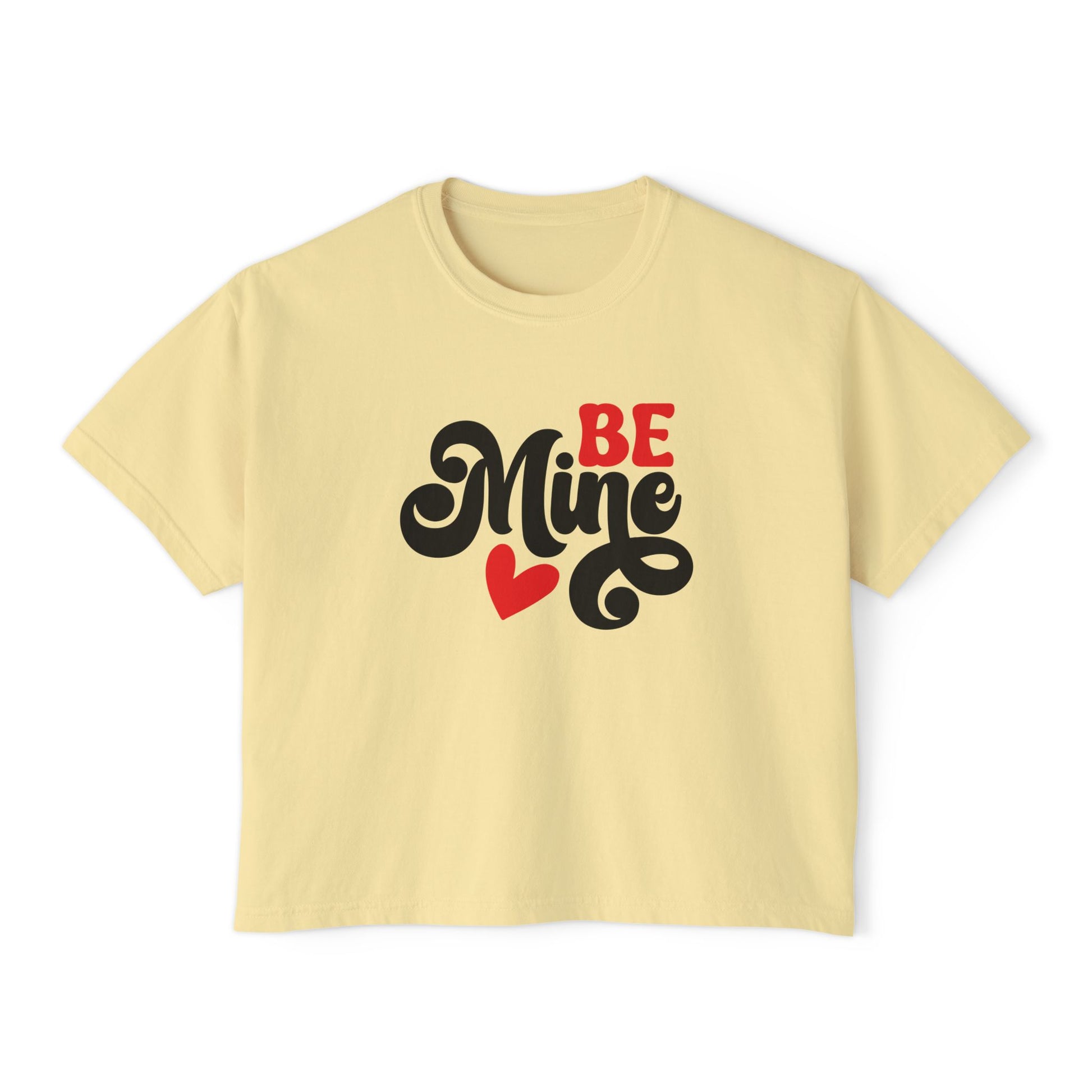 Be Mine, Valentine Women's Boxy Tee — Cute Valentine's Day Graphic Tee