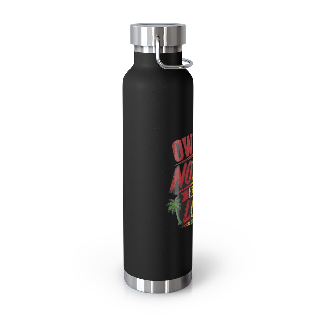 22oz Copper Vacuum Bottle — "Owe You Nothing But Love" Tropical Insulated Water Flask
