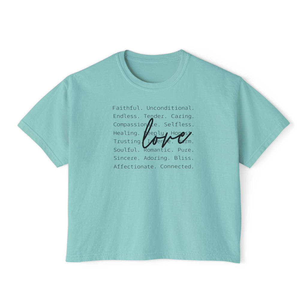 Women's Boxy Love Tee | Affirmation Top, Self-Care Gift, Cozy Casual Wear, Birthday Gift, Positive Vibes