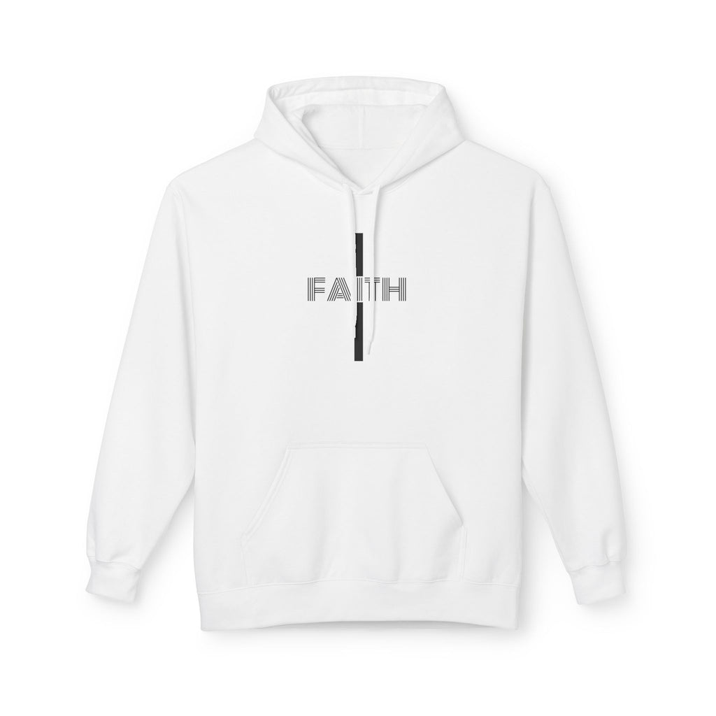 Faith Unisex Midweight Fleece Hoodie, Cozy Casual Wear, Inspirational Gift, Faith-Driven Style, Perfect for Everyday & Holidays