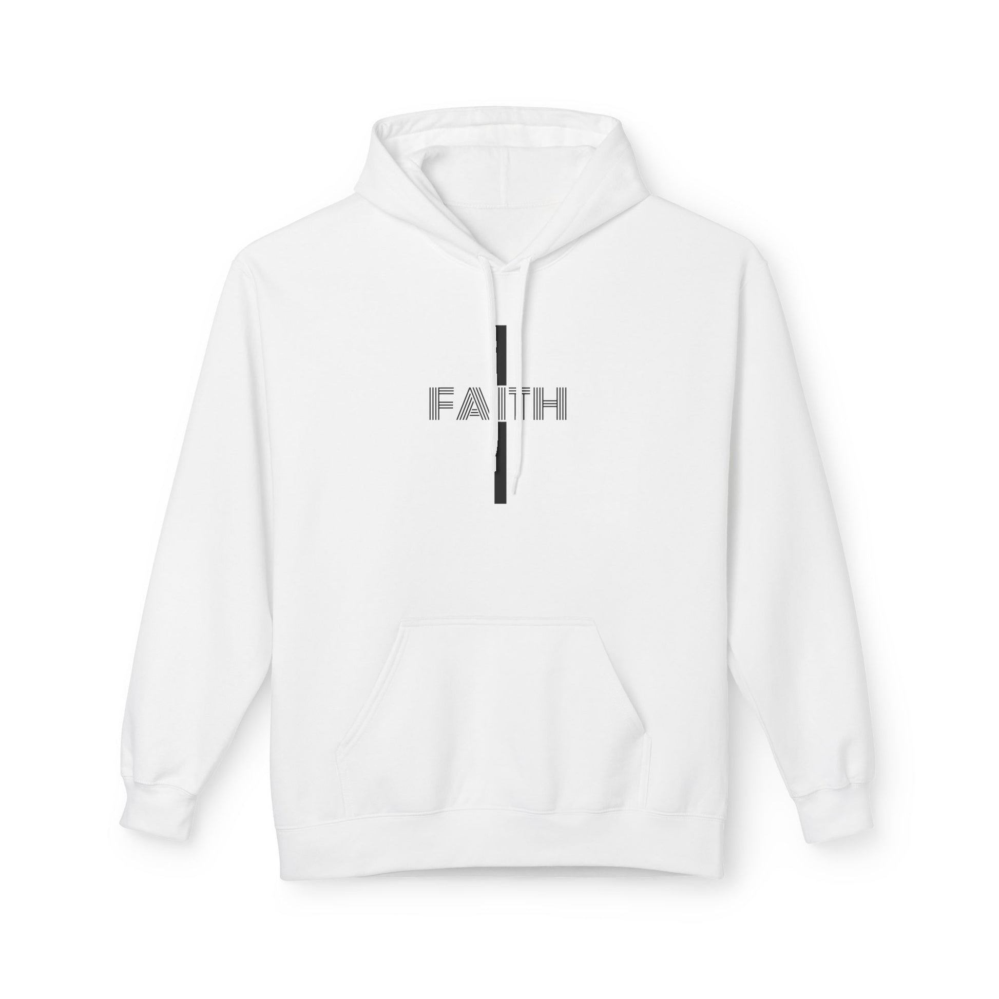 Faith Unisex Midweight Fleece Hoodie, Cozy Casual Wear, Inspirational Gift, Faith-Driven Style, Perfect for Everyday & Holidays