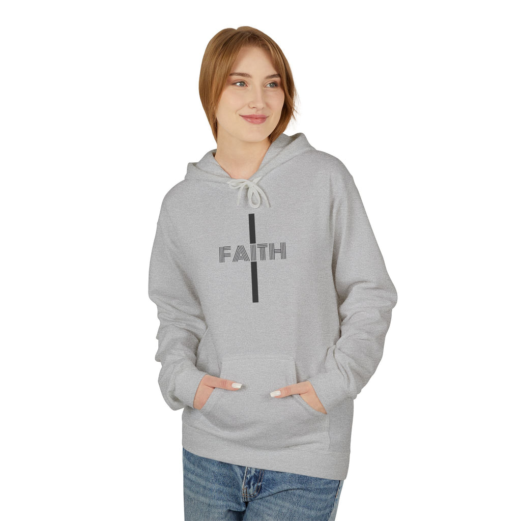 Faith Unisex Midweight Fleece Hoodie, Cozy Casual Wear, Inspirational Gift, Faith-Driven Style, Perfect for Everyday & Holidays