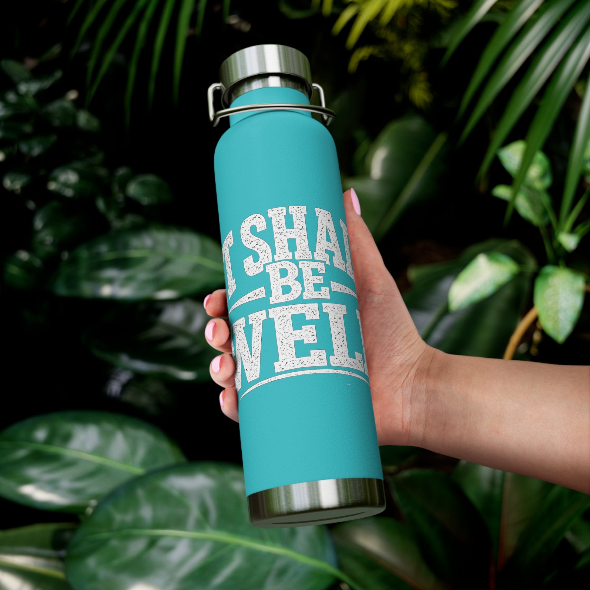 22oz Insulated Water Bottle — "It Shall Be Well" Motivational Stainless Bottle