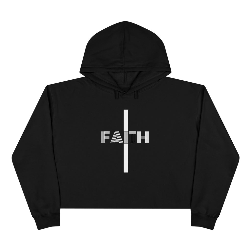 Faith-Inspired Crop Hoodie - Trendy Sportswear, Motivational Apparel, Gift for Her, Inspirational Outfit, Spiritual Vibes