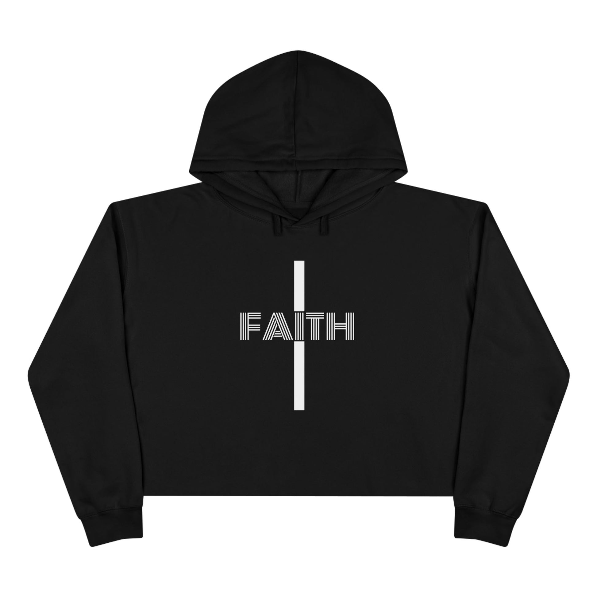 Faith-Inspired Crop Hoodie - Trendy Sportswear, Motivational Apparel, Gift for Her, Inspirational Outfit, Spiritual Vibes