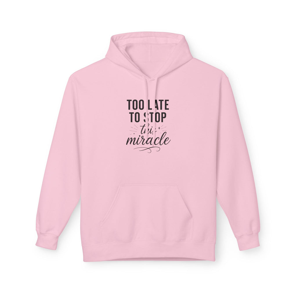 Miracle Midweight Fleece Hoodie, Cozy Casual Wear, Inspirational Gift, Faith-Driven Style, Perfect for Everyday & Holidays