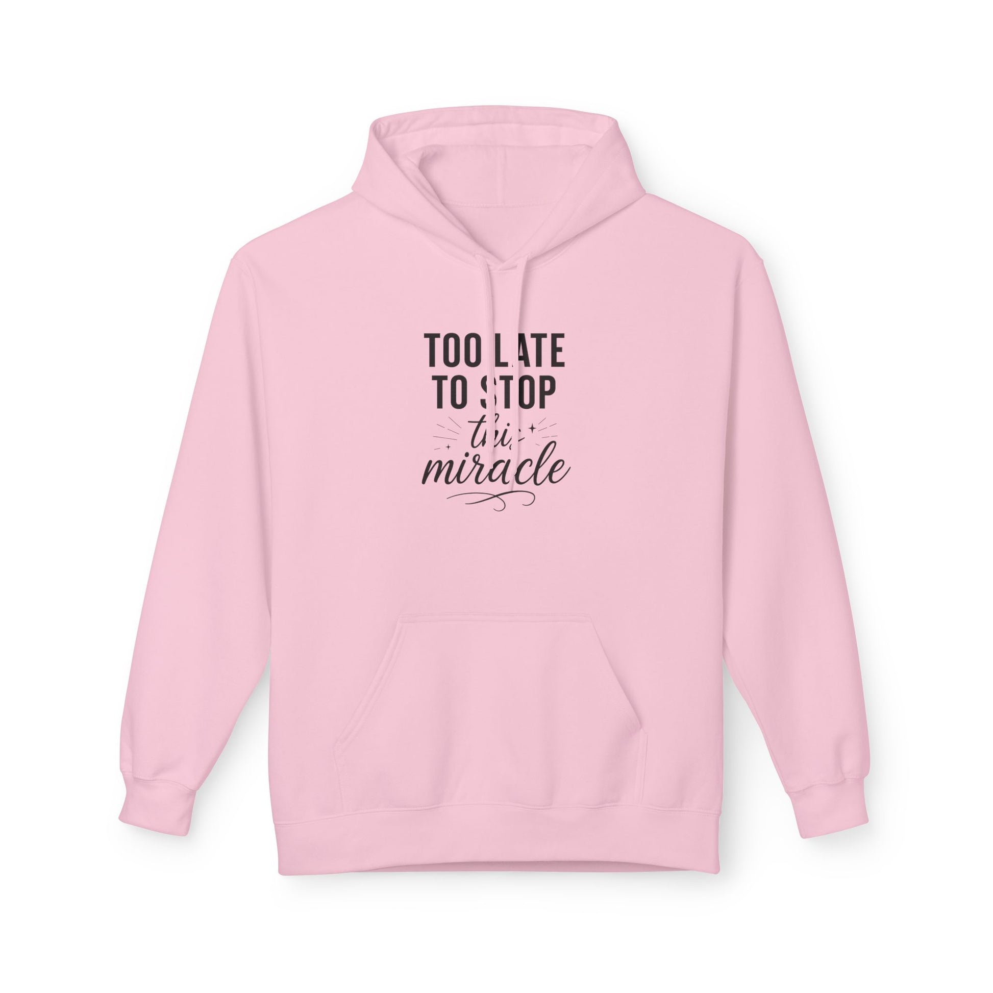 Miracle Midweight Fleece Hoodie, Cozy Casual Wear, Inspirational Gift, Faith-Driven Style, Perfect for Everyday & Holidays
