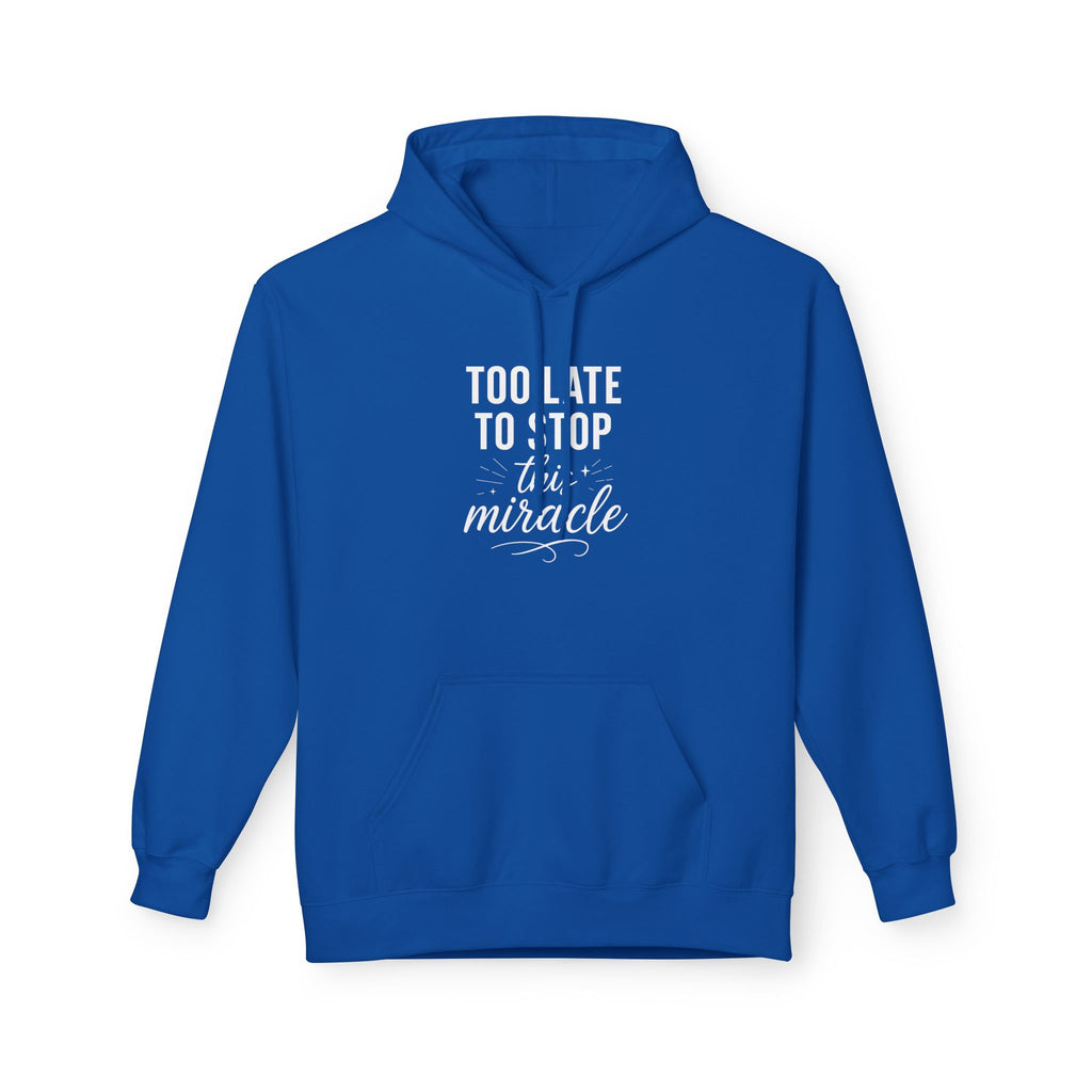 Miracle Midweight Fleece Hoodie, Cozy Casual Wear, Inspirational Gift, Faith-Driven Style, Perfect for Everyday & Holidays