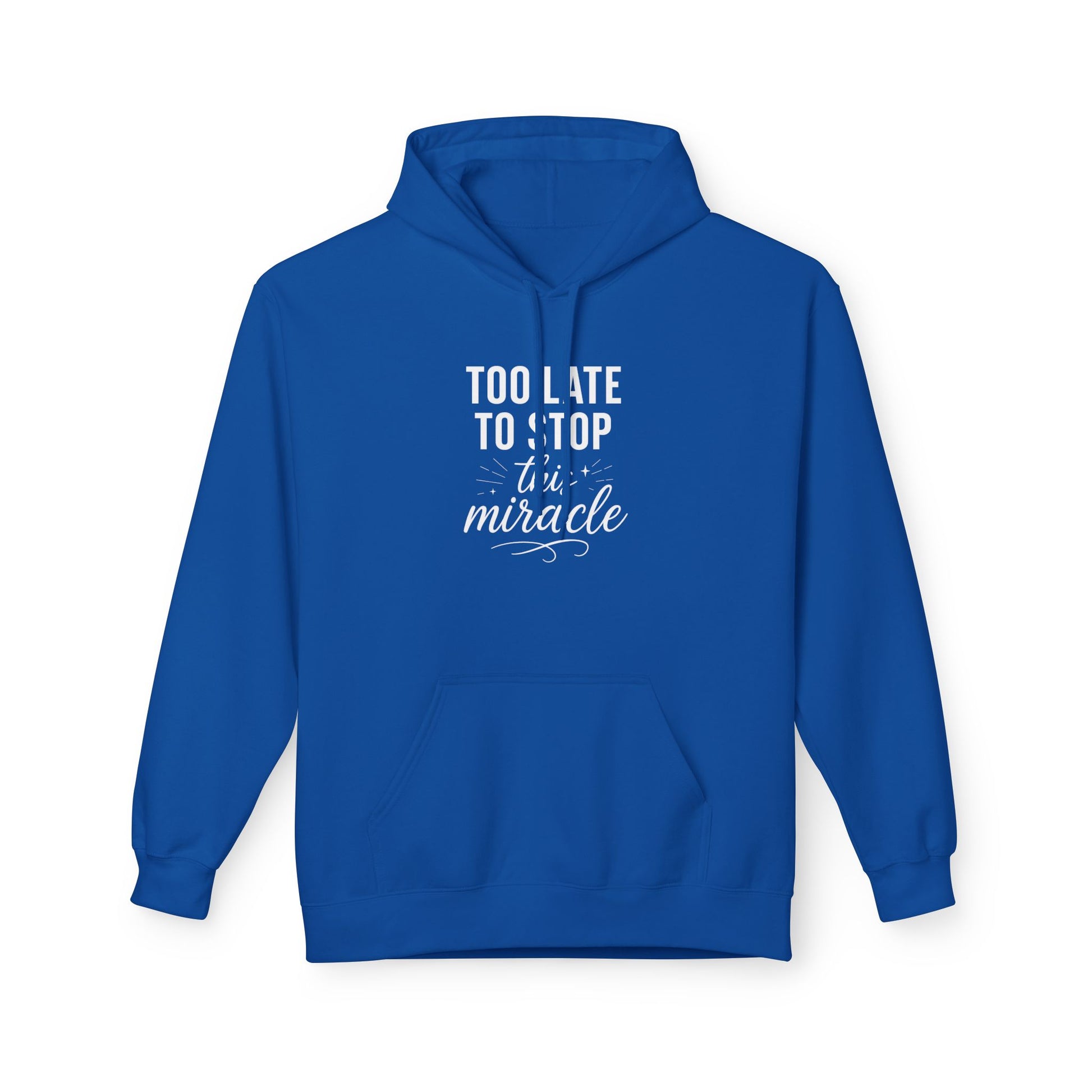Miracle Midweight Fleece Hoodie, Cozy Casual Wear, Inspirational Gift, Faith-Driven Style, Perfect for Everyday & Holidays