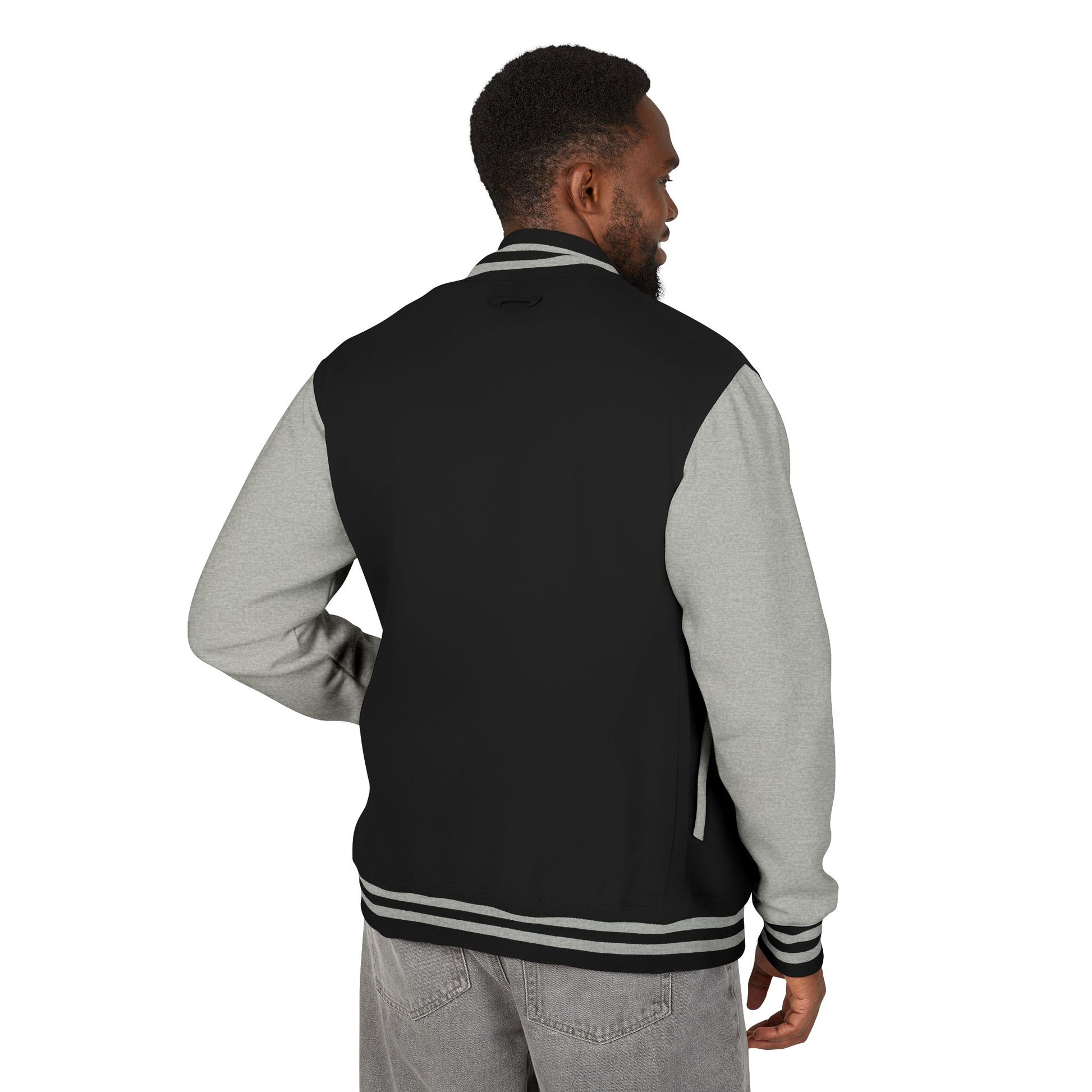 Unisex Heavyweight Letterman Jacket, Faith-based Jacket, Vintage Style Sports Jacket, College Spirit Wear, Casual Outwear, Gifts for Sports Lovers, Fall Fashion