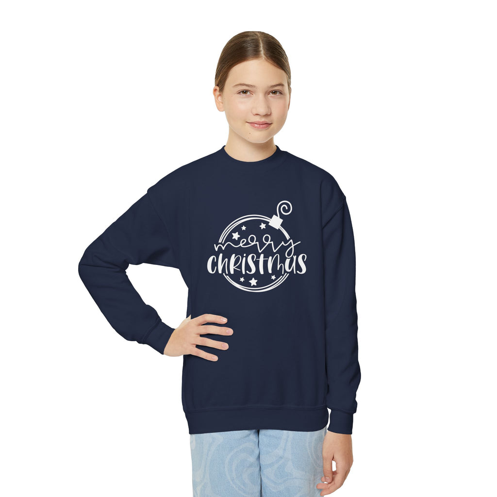 Youth Christmas Sweatshirt - Ornament Merry Christmas