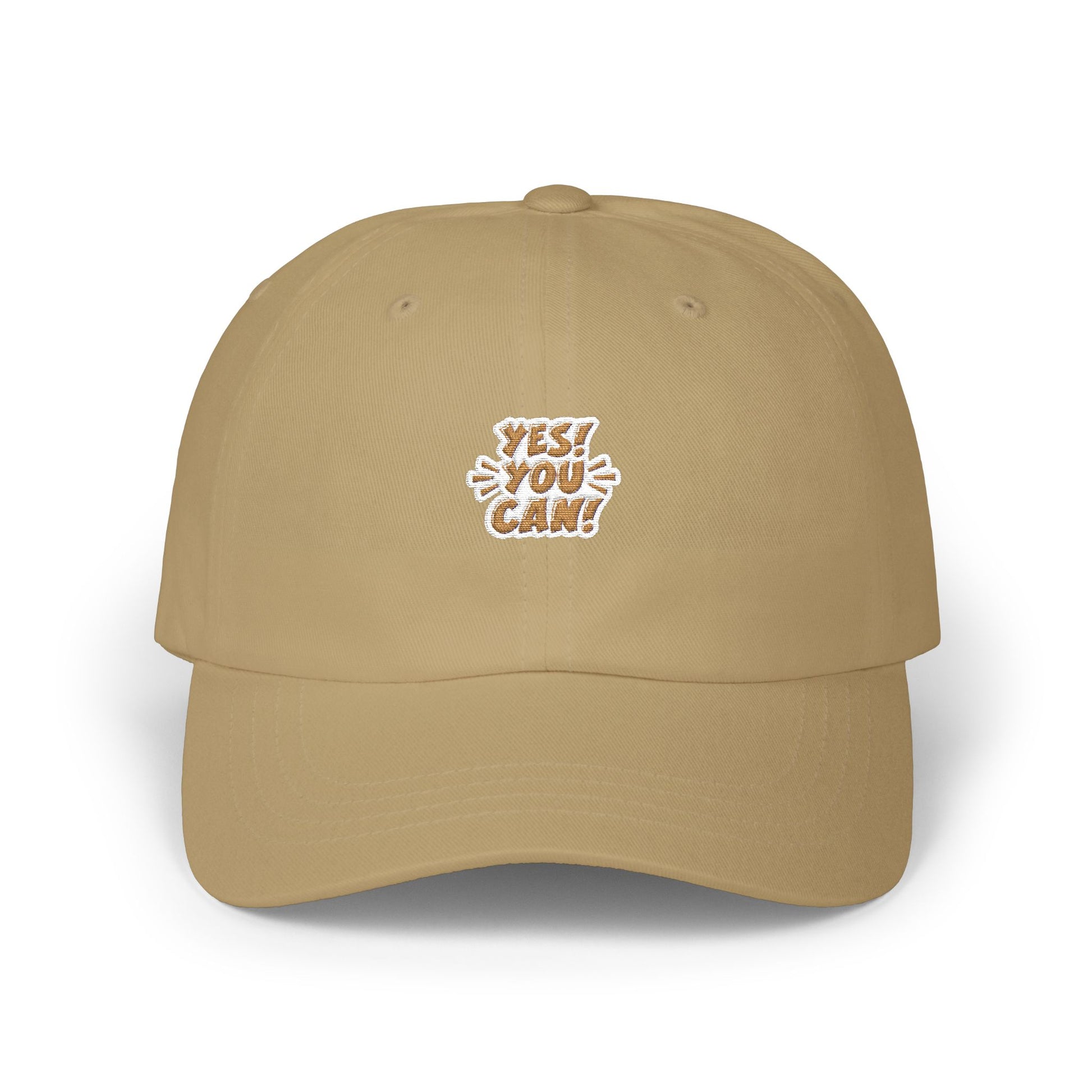 Yes! You Can Dad Cap - Motivational Hat for Fathers, Adjustable White Cap, Gift for Dad, Inspiring Dad Hat, Everyday Wear