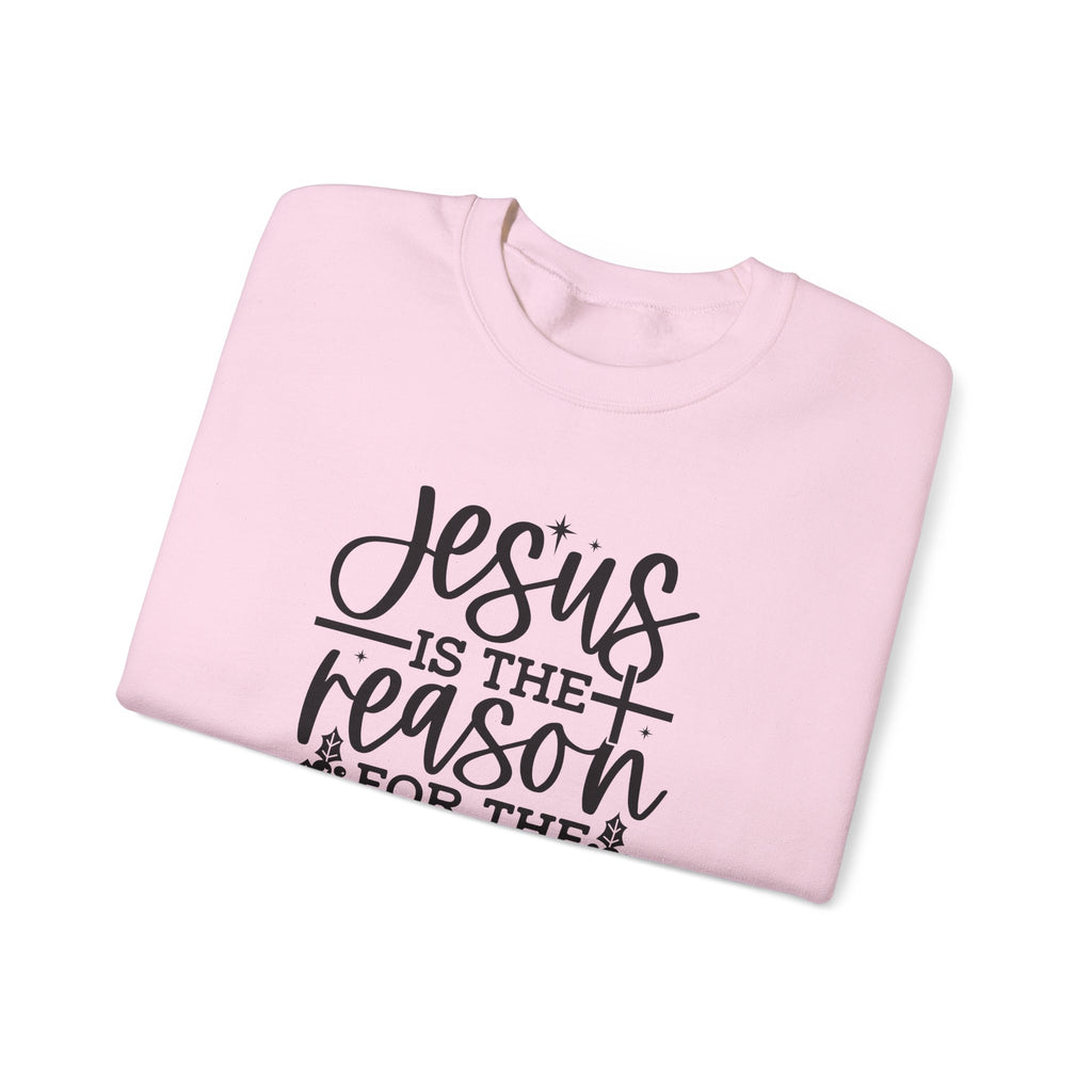 Jesus is the Reason for the Season, Christmas Crewneck Sweatshirt Fabric Knit Long Sleeve Winter Casual Soft Medium Length Hoodie for Men and Women
