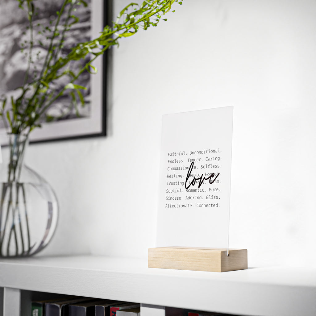 Customizable Acrylic Tabletop Love Sign, Love Decor for Home, Wedding Centerpiece, Romantic Gift, Modern Minimalist Decor