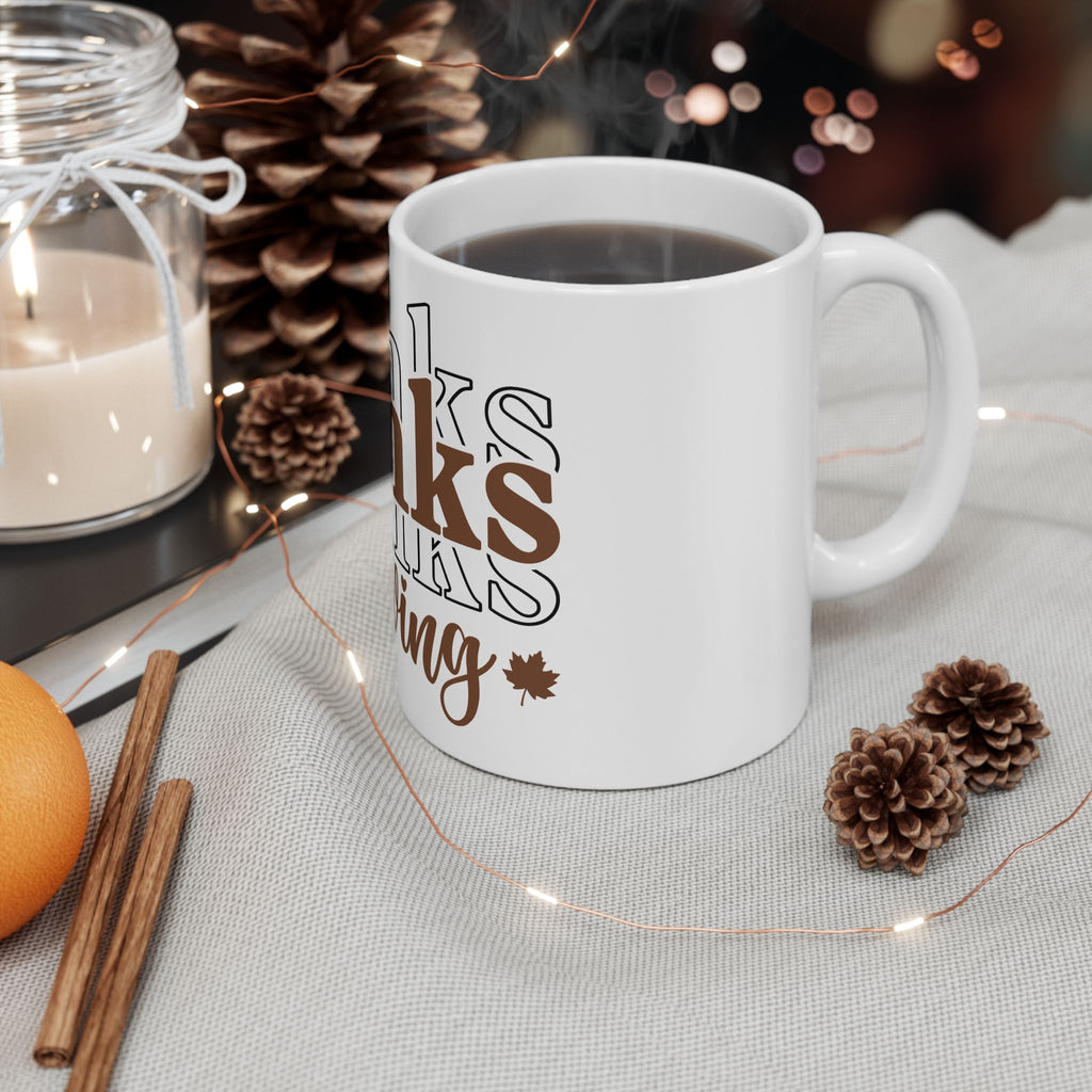 Thanksgiving Ceramic Mug, Coffee Cup (11oz/15oz)