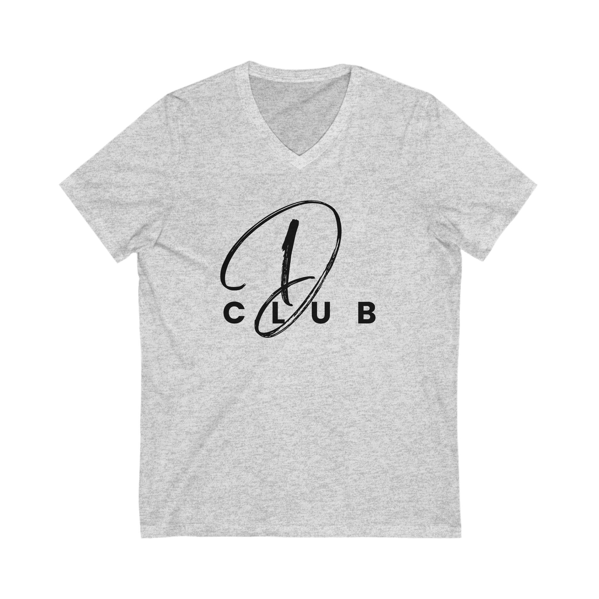 D Club V-Neck Tee, Unisex Graphic Tee, Casual Wear, Everyday Style