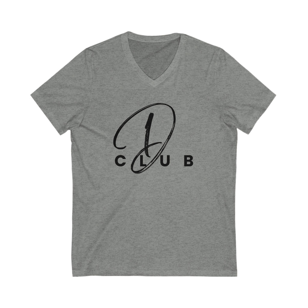 D Club V-Neck Tee, Unisex Graphic Tee, Casual Wear, Everyday Style