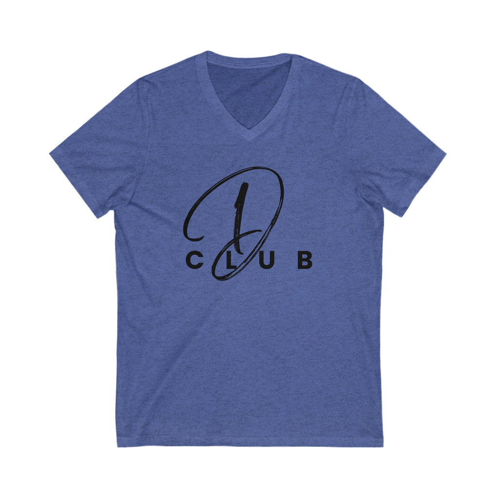 D Club V-Neck Tee, Unisex Graphic Tee, Casual Wear, Everyday Style