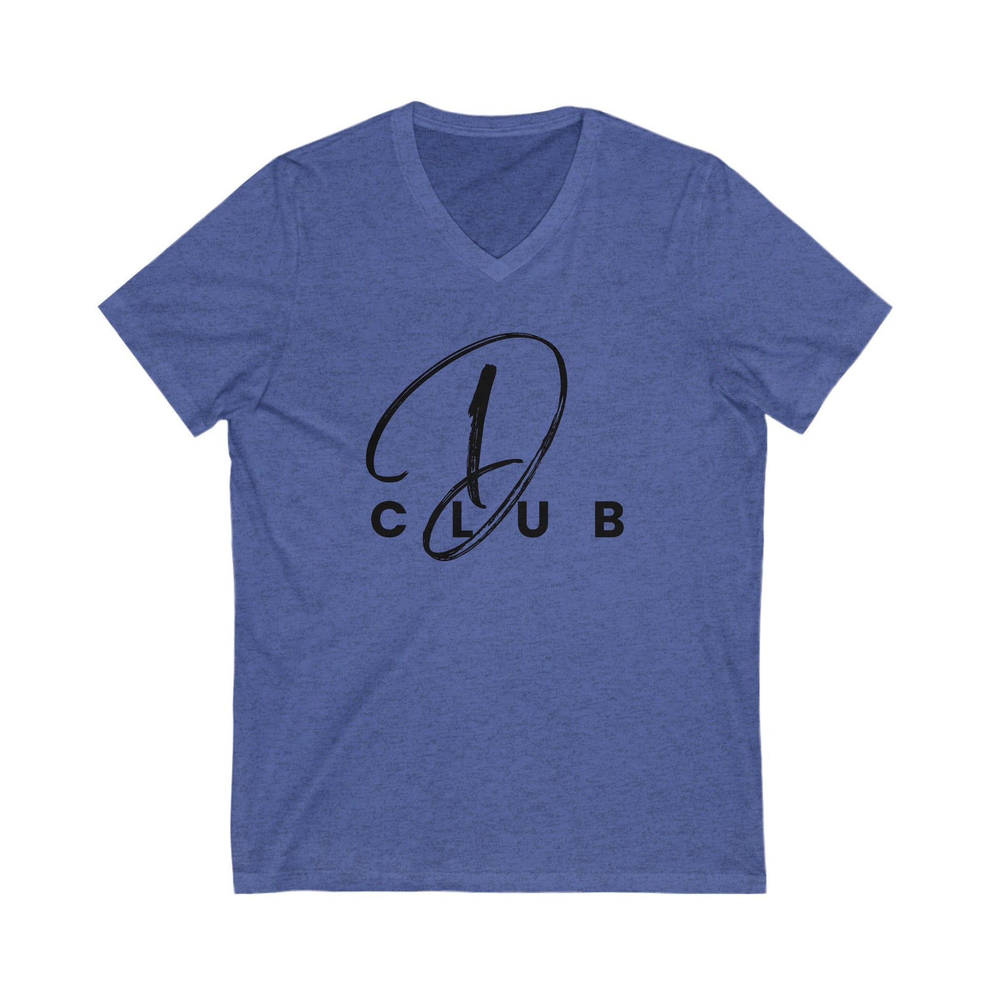 D Club V-Neck Tee, Unisex Graphic Tee, Casual Wear, Everyday Style