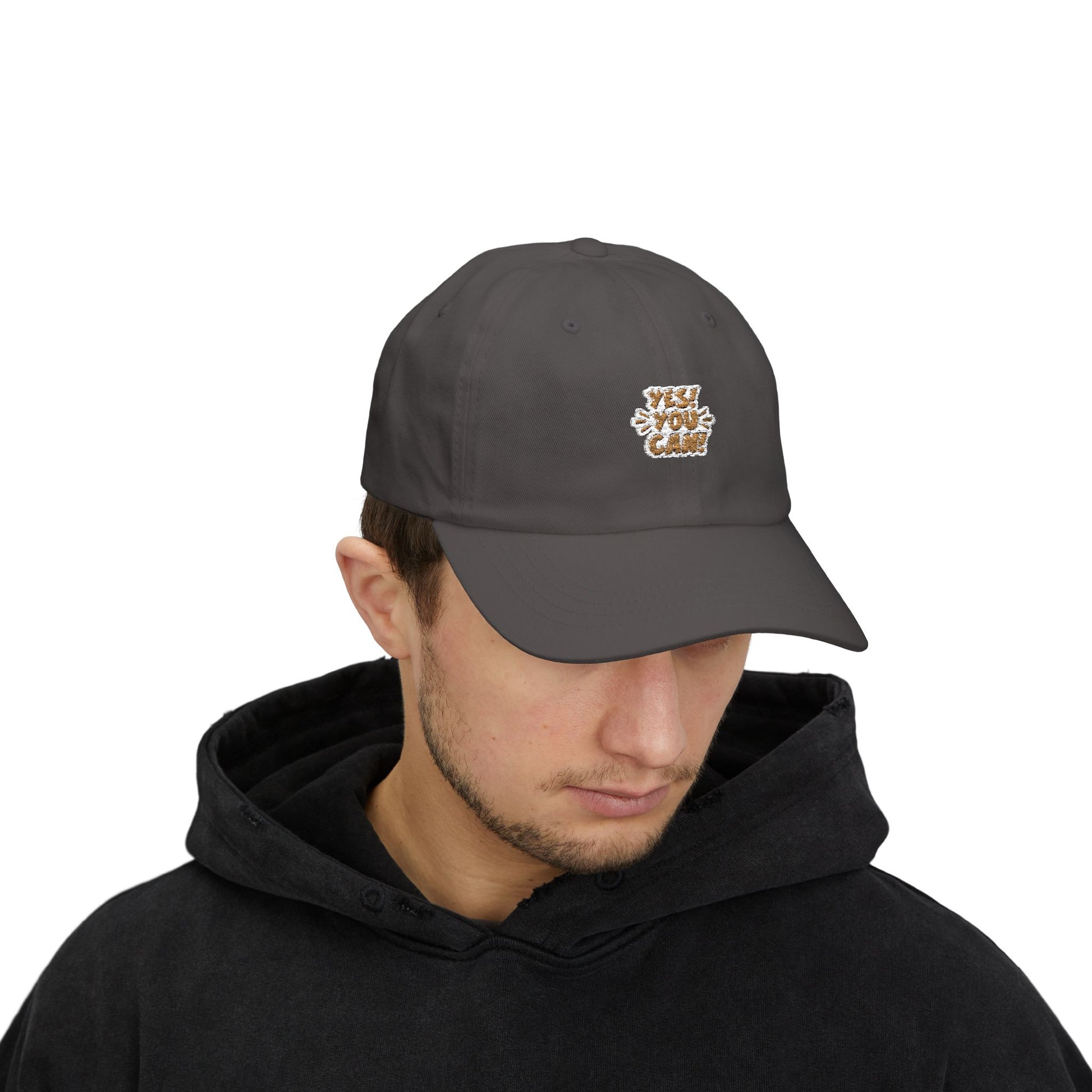 Yes! You Can Dad Cap - Motivational Hat for Fathers, Adjustable White Cap, Gift for Dad, Inspiring Dad Hat, Everyday Wear