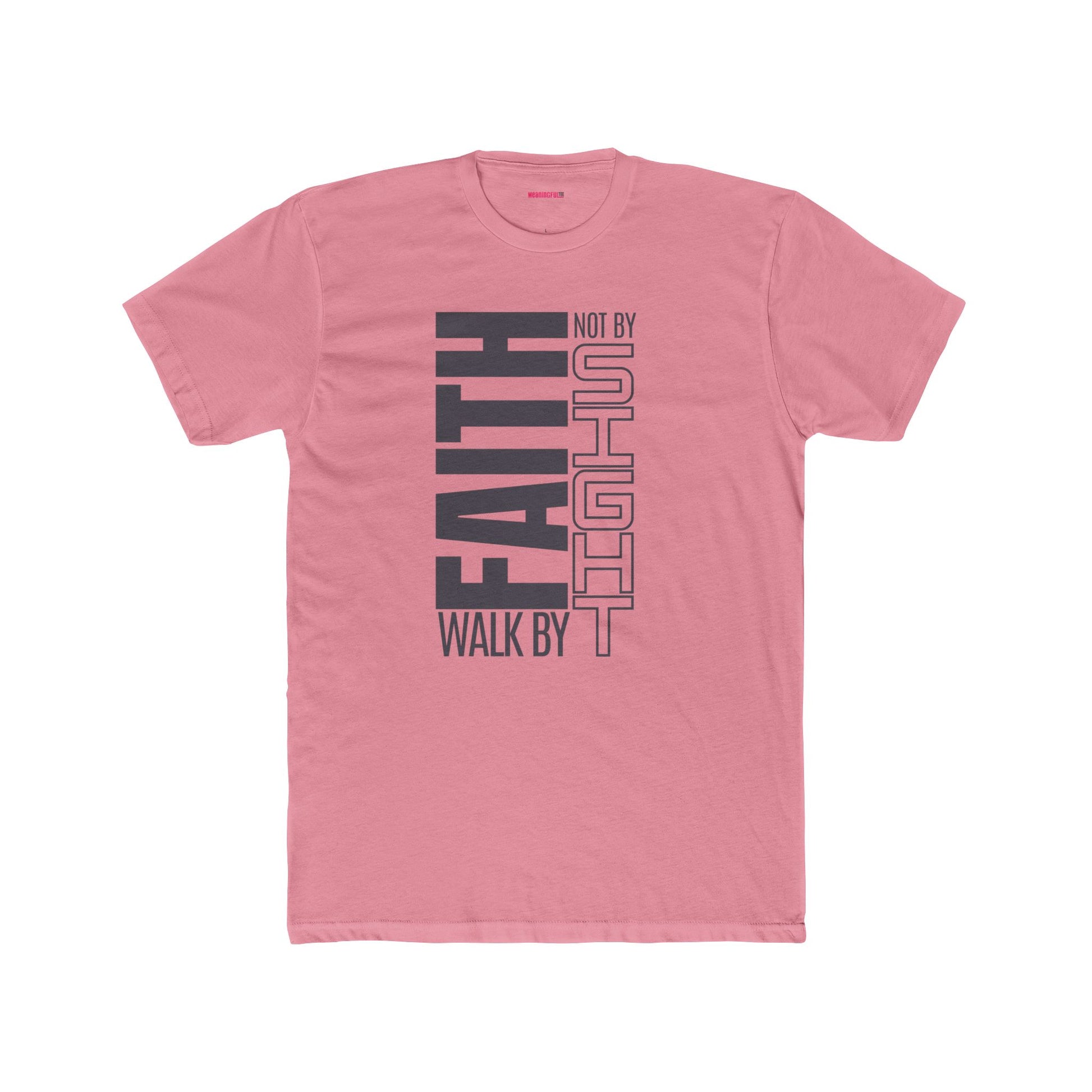 Walk by Faith Unisex T-Shirt – Minimalist Graphic Tee for Modern Christians, Cotton Crew, Casual Faith-Based Shirt, Gift for Him or Her