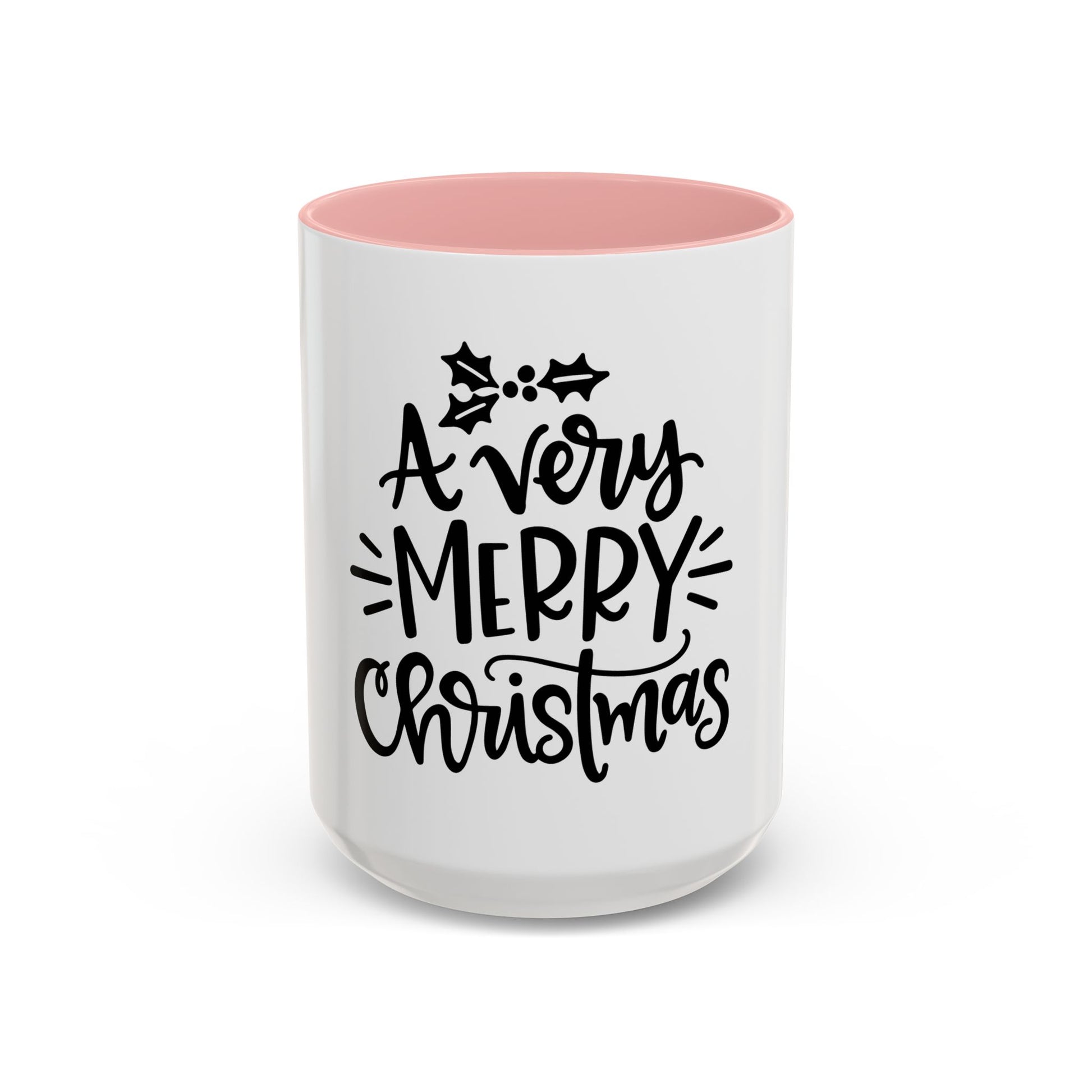 Very Merry Christmas Coffee Mug, Color Accent Mug (11oz and 15 oz)