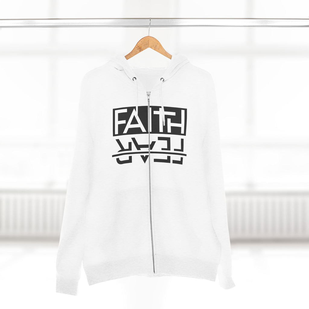 Faith Over Fear, Zip Hoodie, Unisex Hoodie, Cozy Oversized Hoodie, Inspirational Apparel, Versatile Layering Piece, Gift for Motivators, Goat God T-shirt