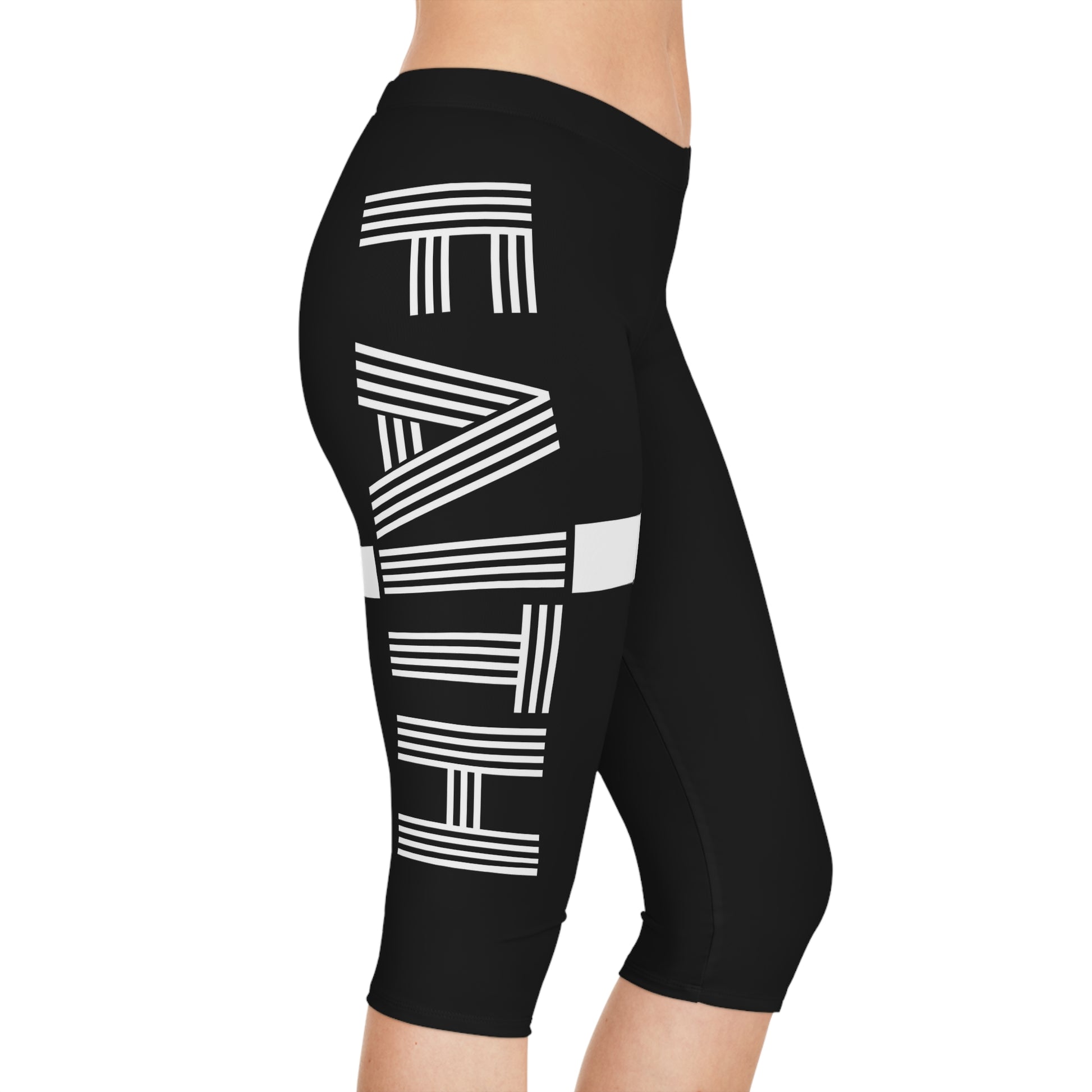 Women's Love-Themed Capri Leggings - Stylish Activewear, Fitness Gear, Casual Wear, Gift for Her, Workout Leggings