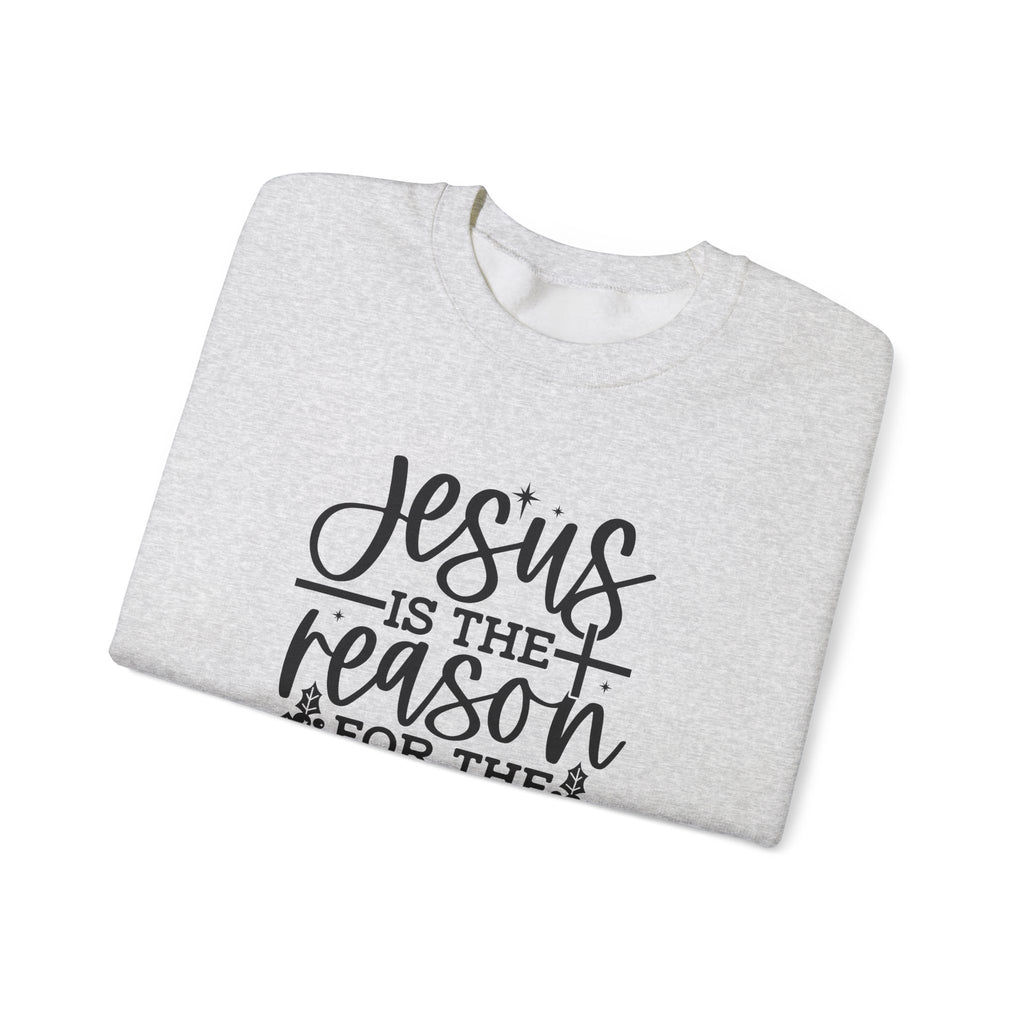 Jesus is the Reason for the Season, Christmas Crewneck Sweatshirt Fabric Knit Long Sleeve Winter Casual Soft Medium Length Hoodie for Men and Women