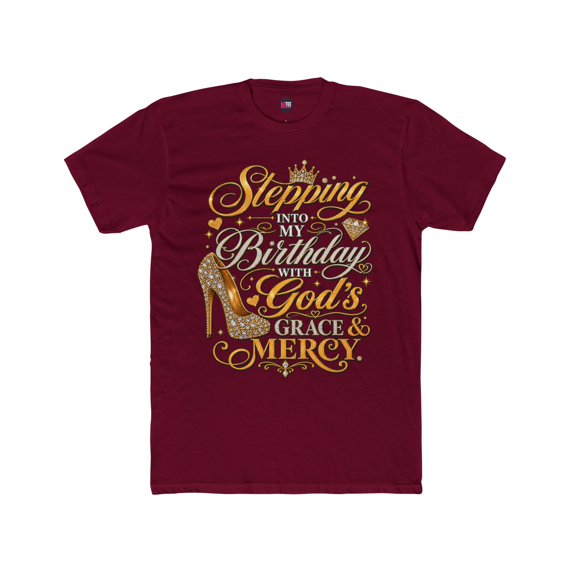 Birthday Blessings Tee — "Stepping Into My Birthday Covered By God’s Grace & Mercy"