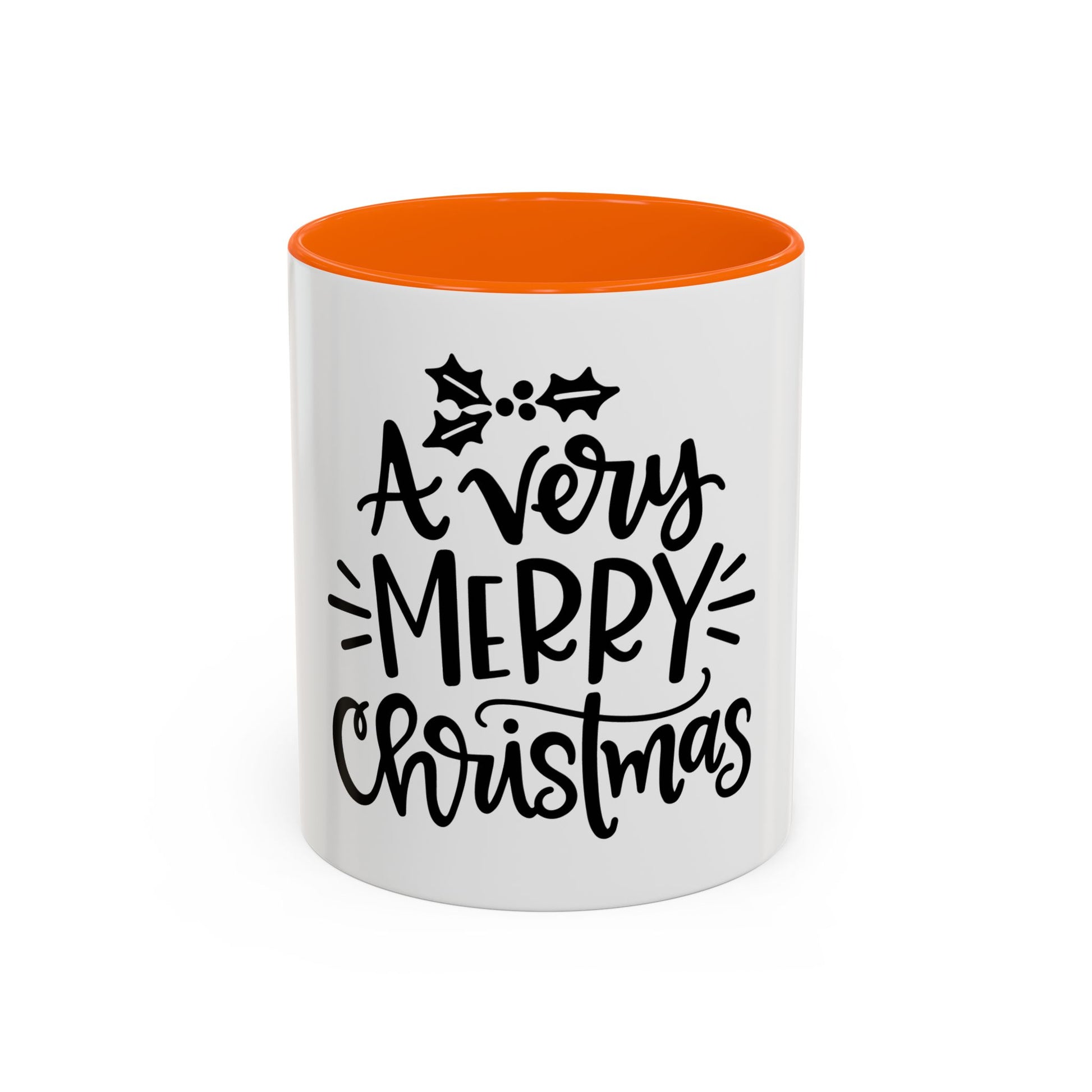Very Merry Christmas Coffee Mug, Color Accent Mug (11oz and 15 oz)