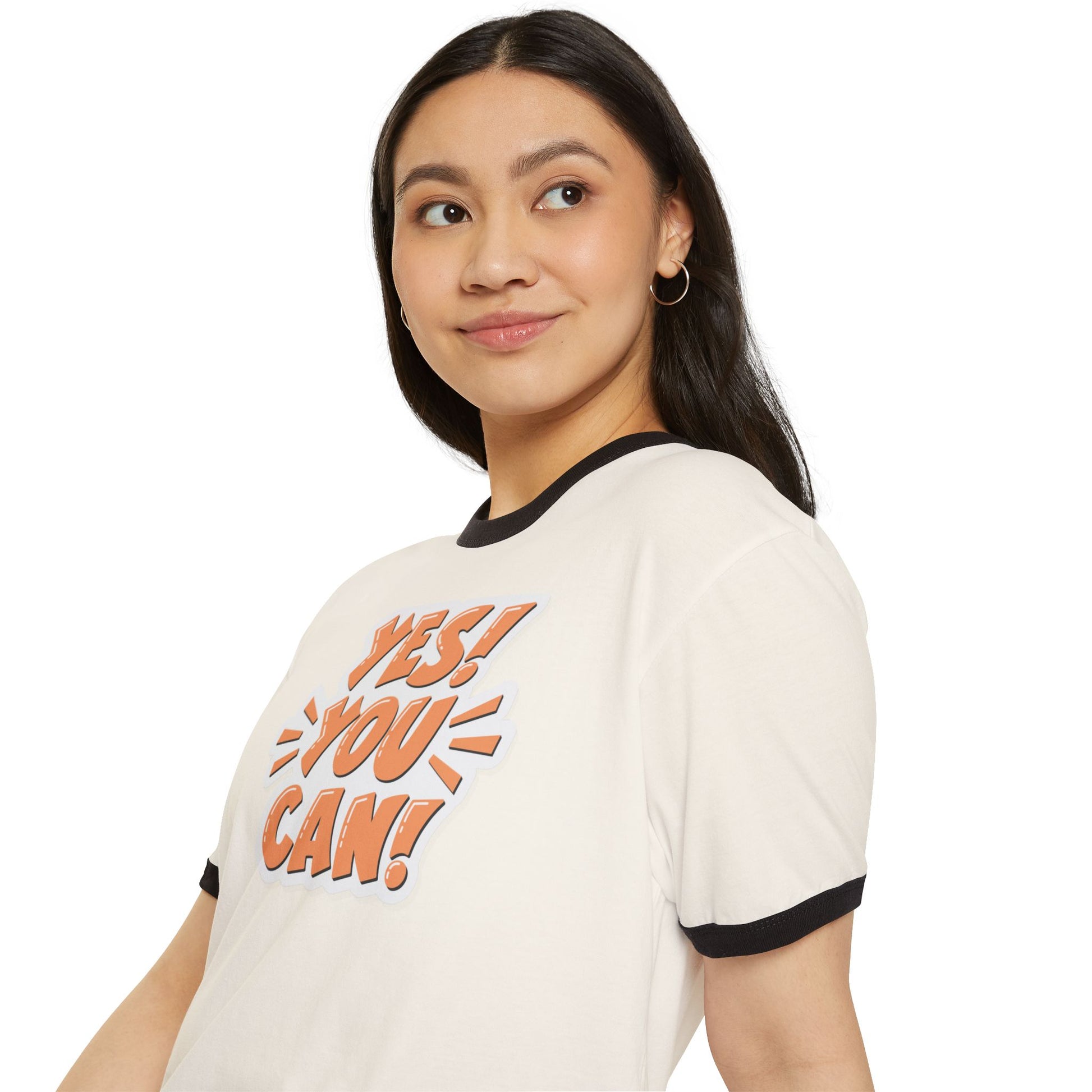 Motivational Unisex Cotton Ringer T-Shirt - Positive Vibes, Inspiring Apparel, Gift for Friends, Everyday Wear, Casual Style
