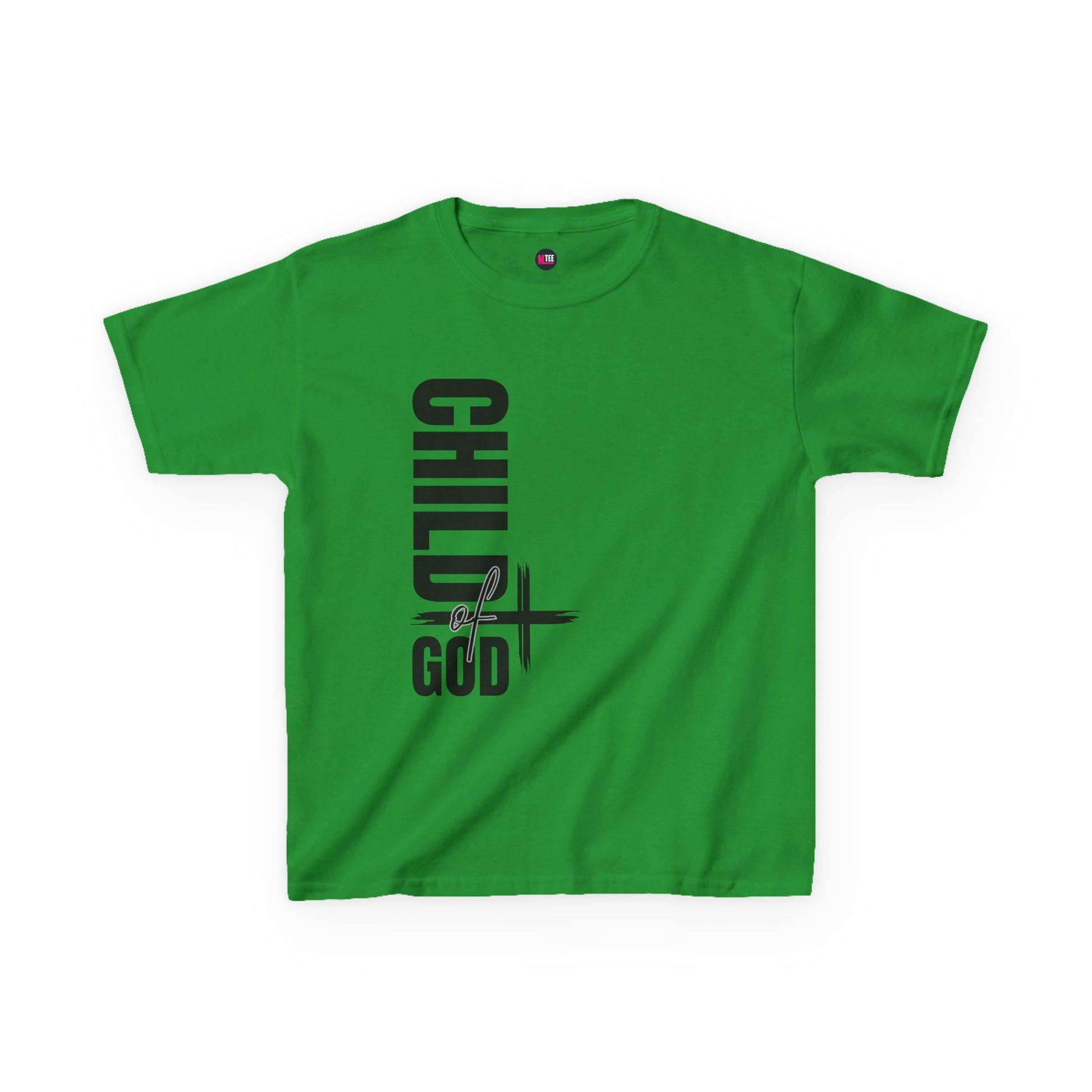 Kids Tee — "Child of God" Vertical Cross Christian T‑Shirt