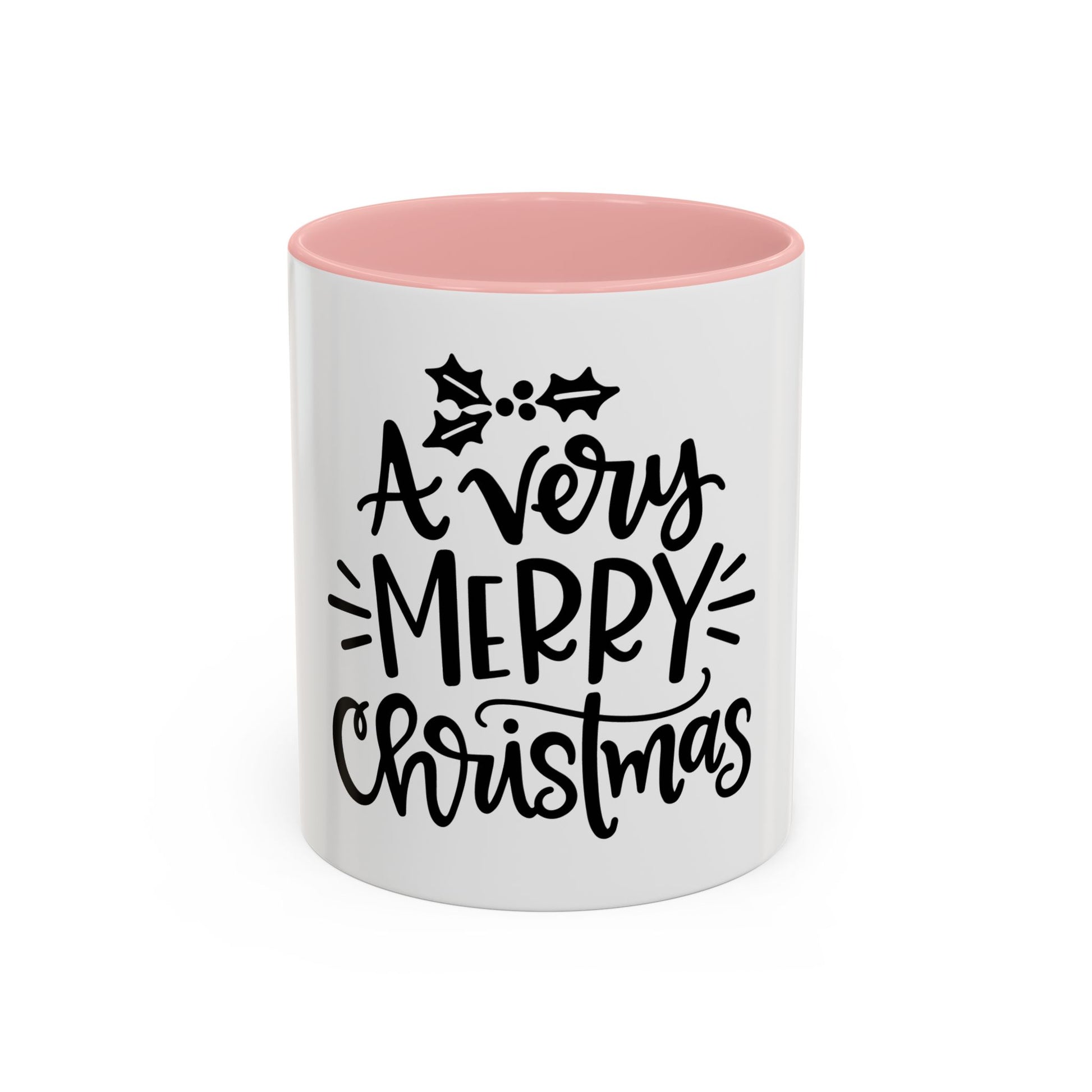 Very Merry Christmas Coffee Mug, Color Accent Mug (11oz and 15 oz)