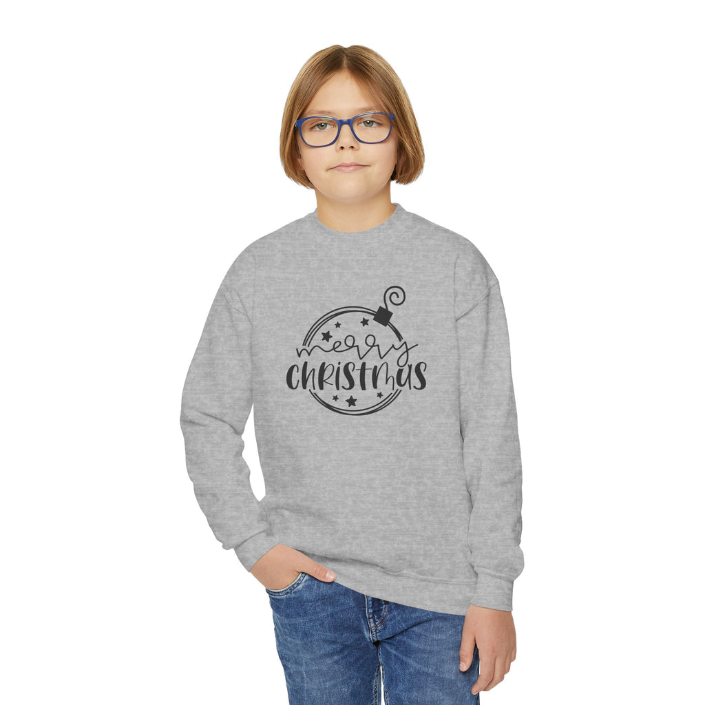 Youth Christmas Sweatshirt - Ornament Merry Christmas