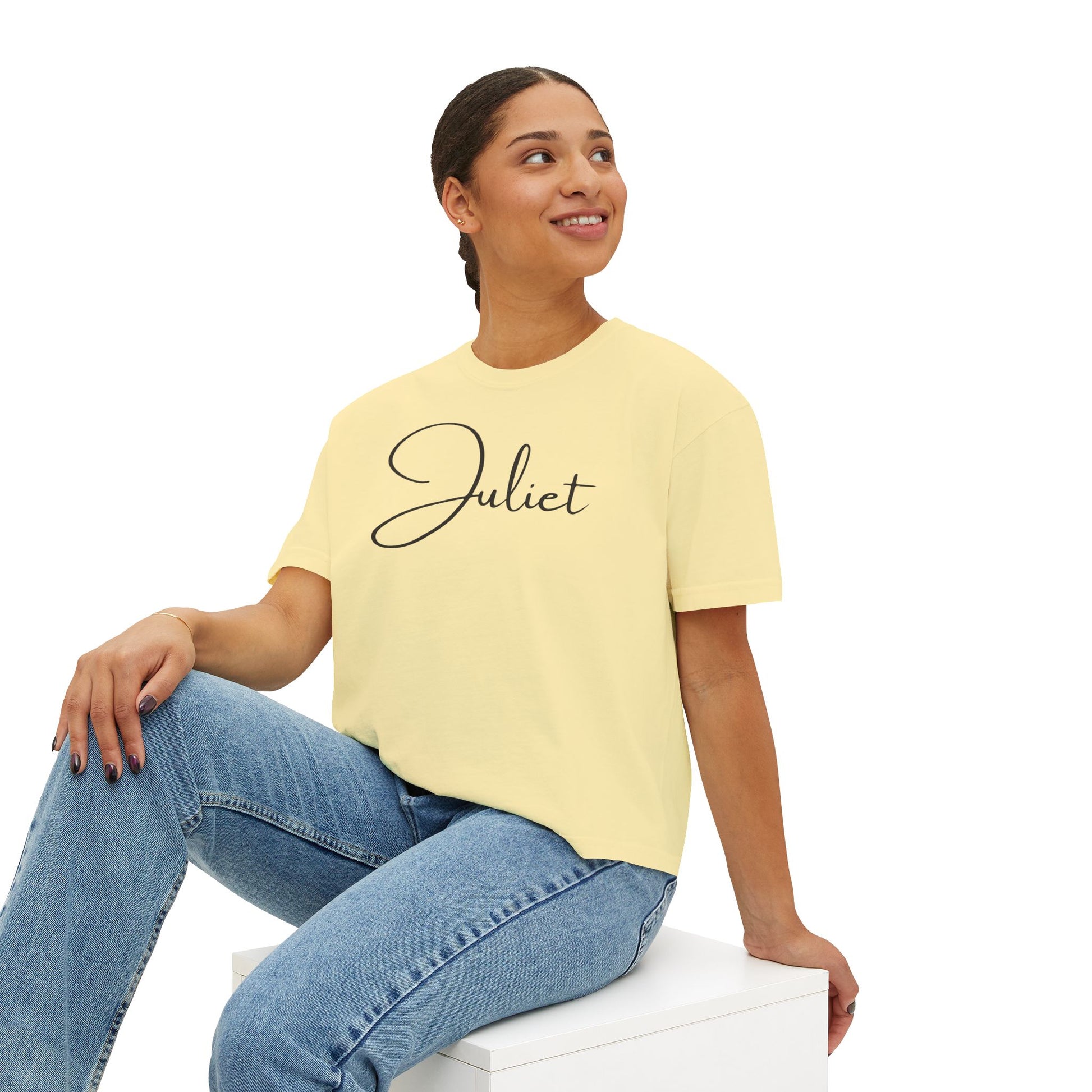 Juliet Valentine Women's Boxy Tee — Cute Valentine's Day Graphic