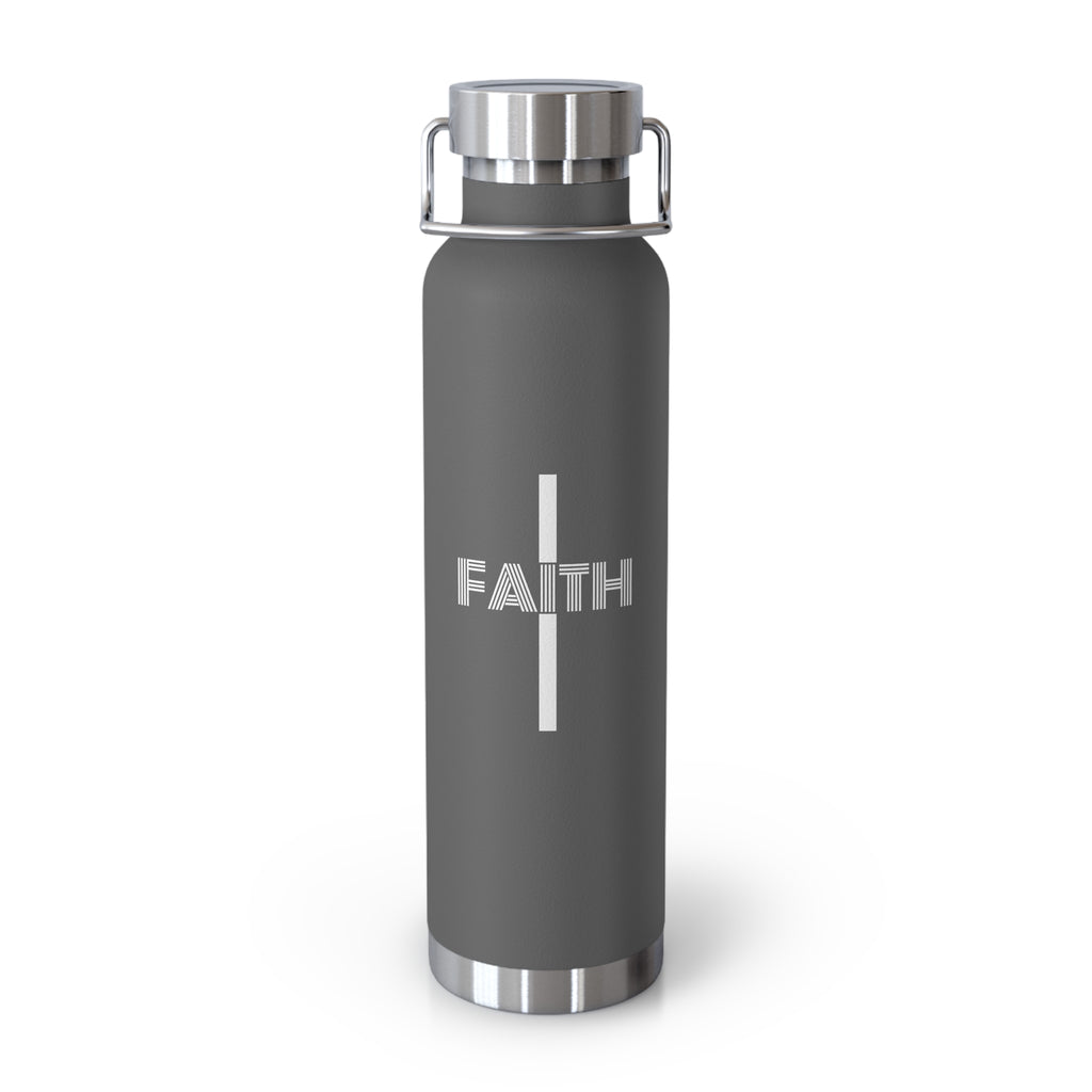 Faith Cross 22oz Insulated Water Bottle — Copper Vacuum Thermal Flask