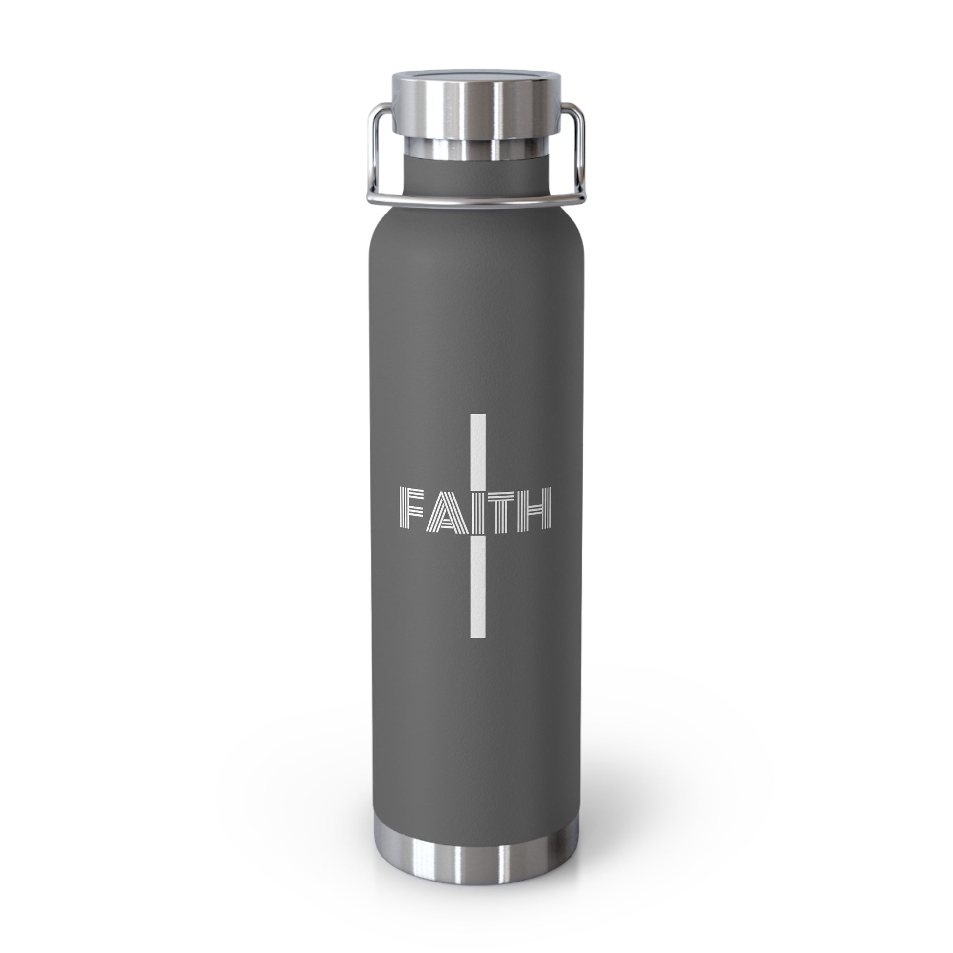 Faith Cross 22oz Insulated Water Bottle — Copper Vacuum Thermal Flask