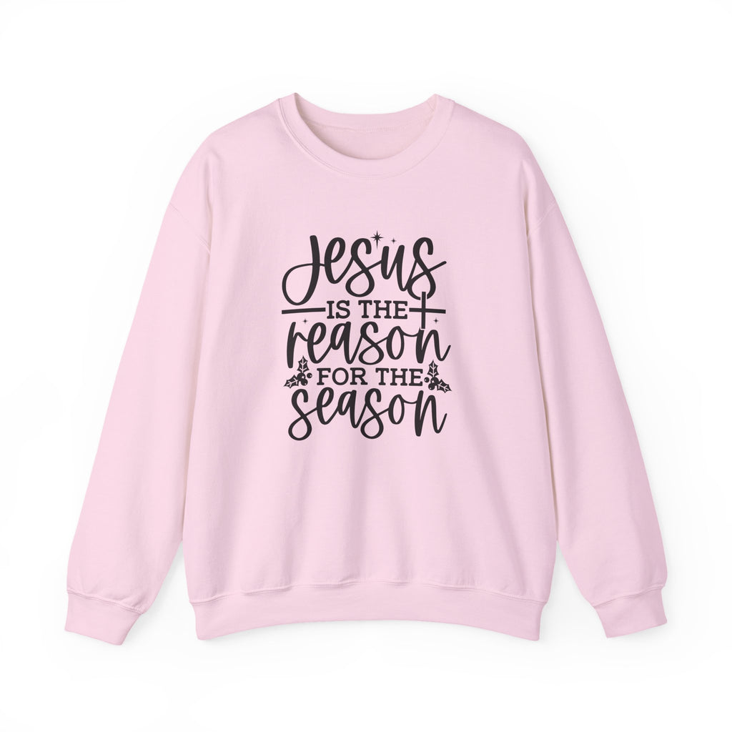 Jesus is the Reason for the Season, Christmas Crewneck Sweatshirt Fabric Knit Long Sleeve Winter Casual Soft Medium Length Hoodie for Men and Women