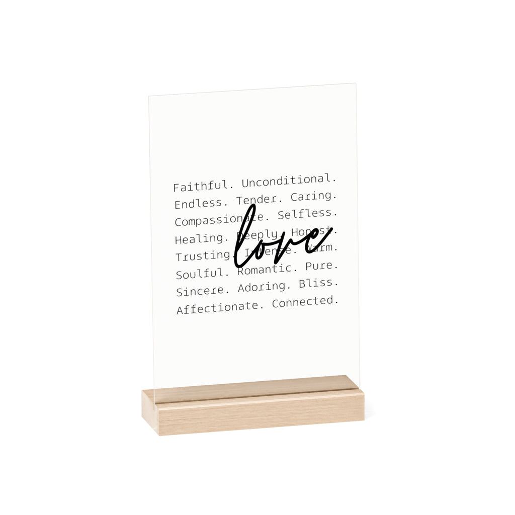 Customizable Acrylic Tabletop Love Sign, Love Decor for Home, Wedding Centerpiece, Romantic Gift, Modern Minimalist Decor