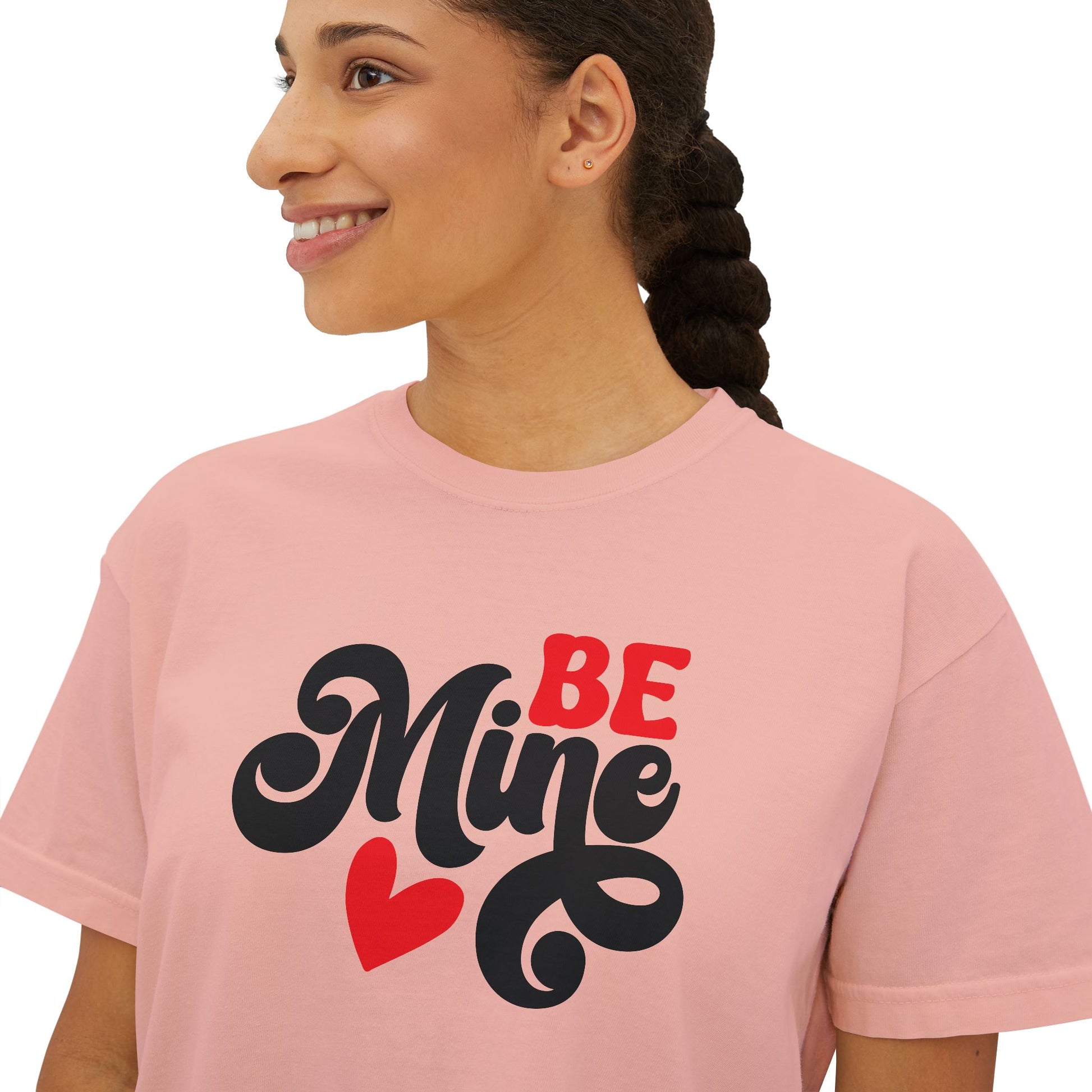 Be Mine, Valentine Women's Boxy Tee — Cute Valentine's Day Graphic Tee